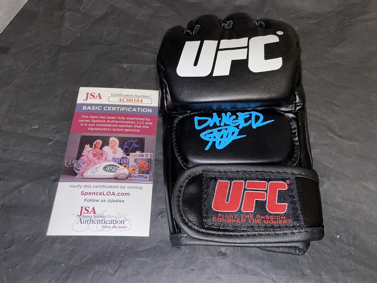 Matt Schnell Signed UFC Glove “Danger” JSA Auth #2