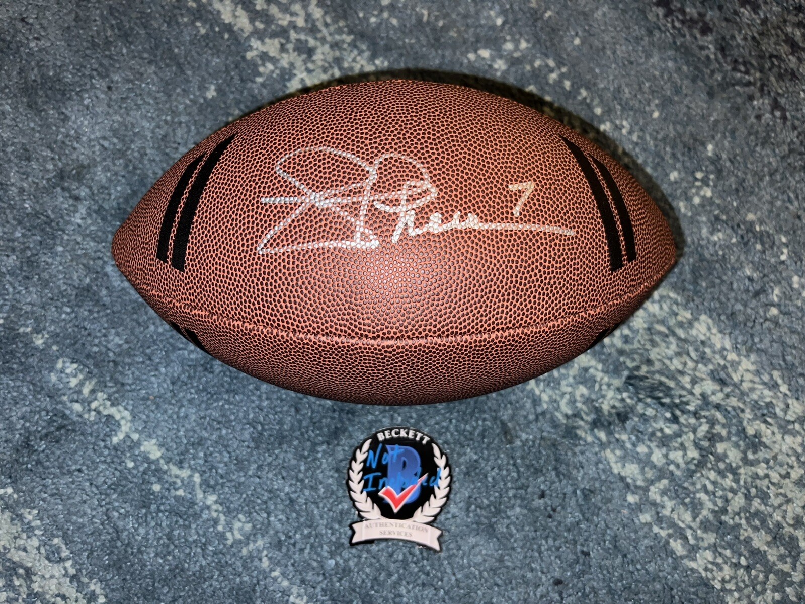 Joe Theismann Signed Wilson NFL Football New Washington Redskins Star Beckett #6