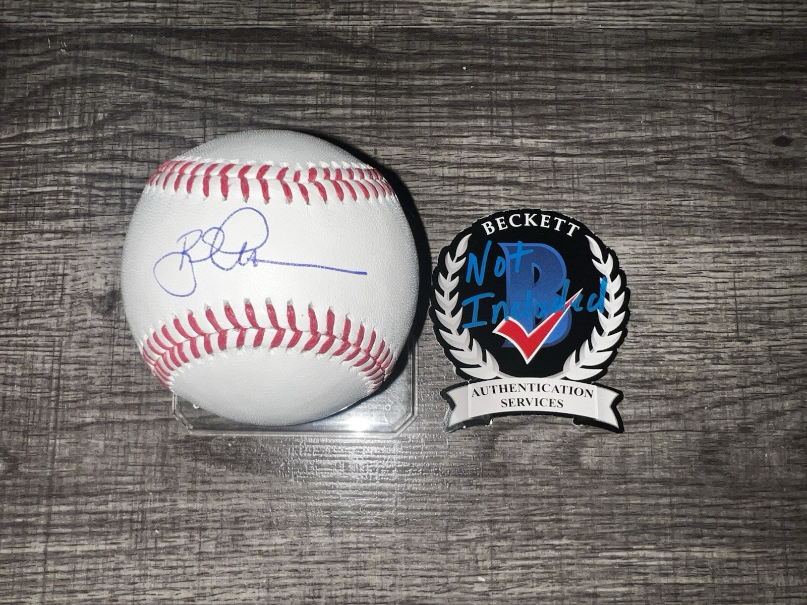 Brad Ausmus Signed Official Major League Baseball Tigers Angels Beckett