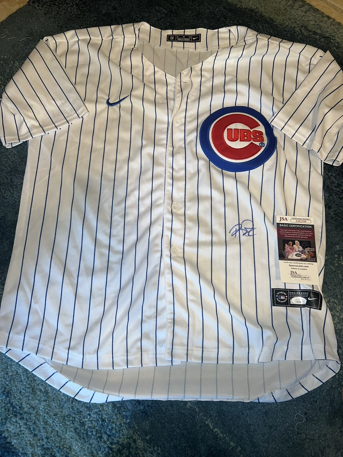 Brennen Davis Signed Chicago Cubs Jersey Superstar JSA Auth