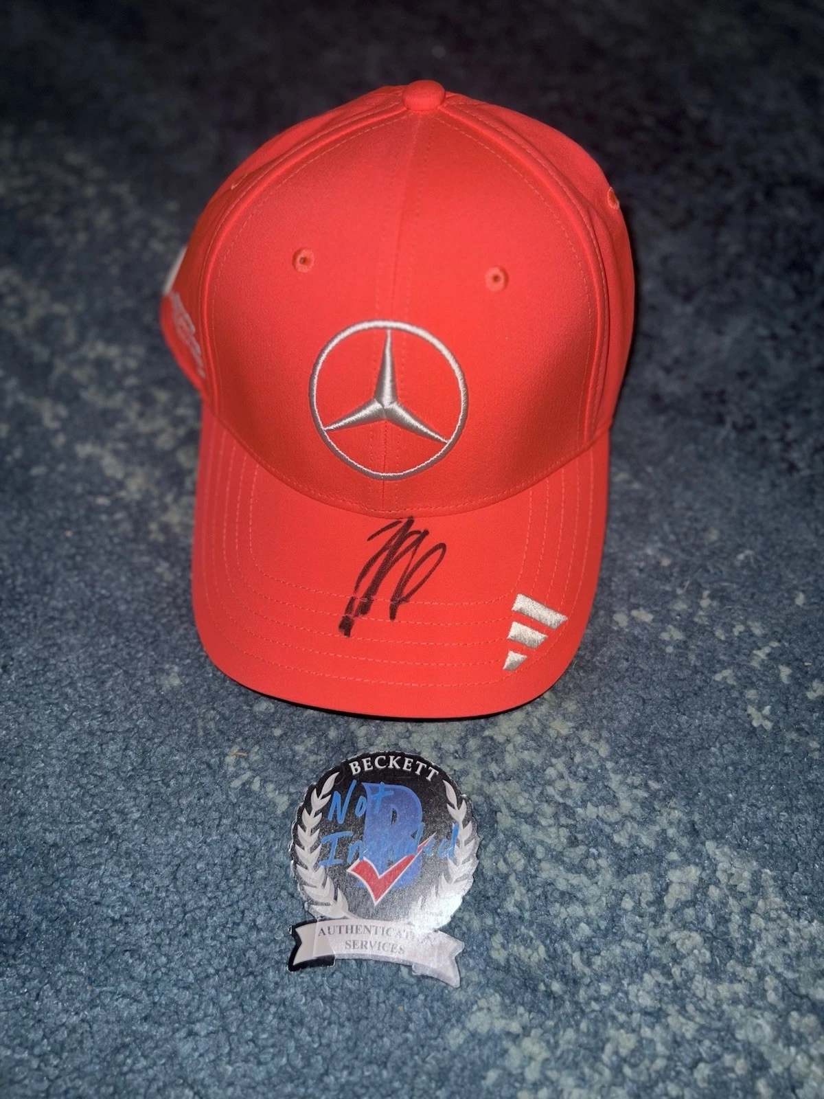 Andrea Kimi Antonelli Signed Mercedes Racing Hat #12 2025 Miami Hat Beckett #2