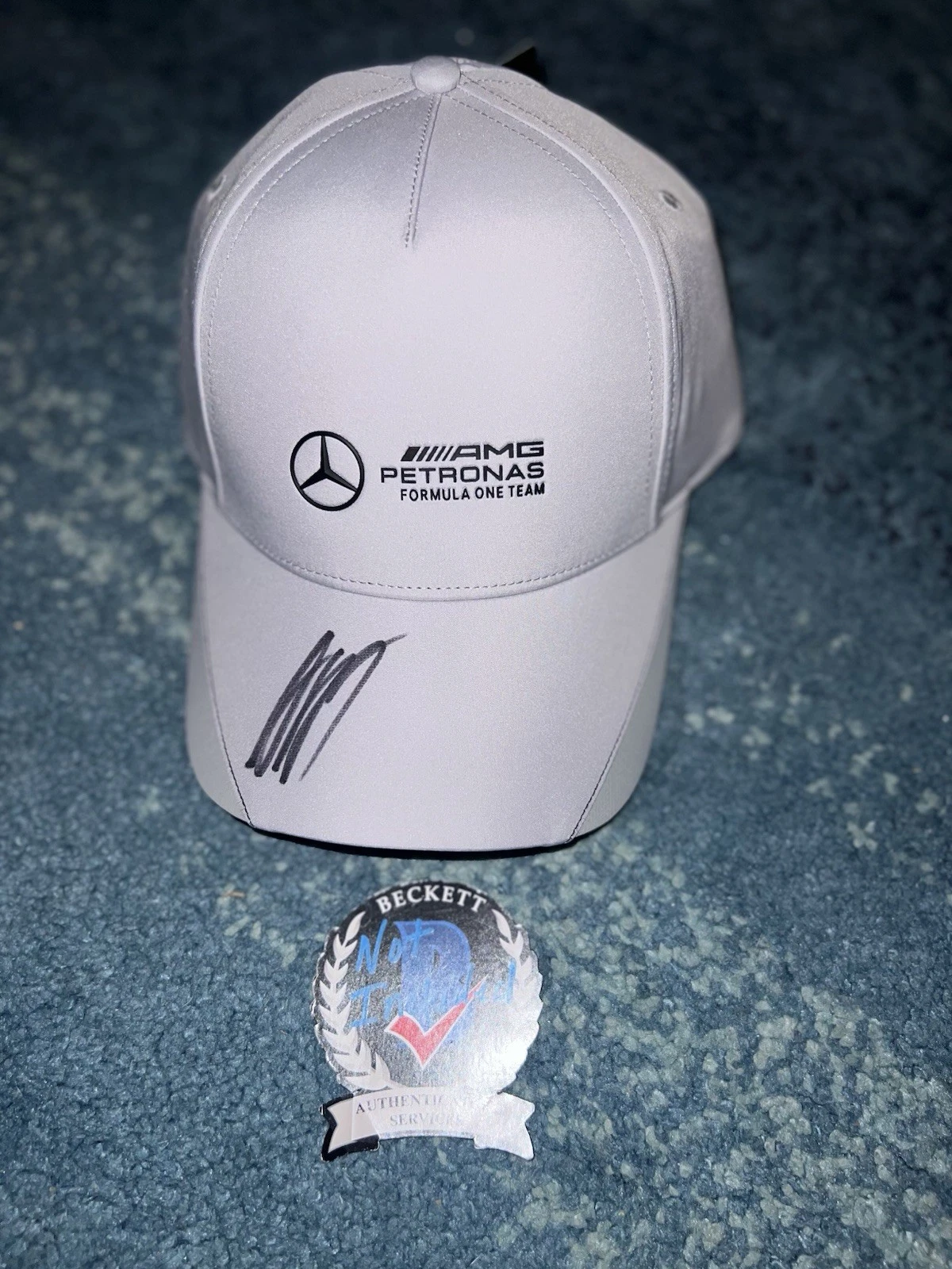 Andrea Kimi Antonelli Signed Mercedes Racing Hat #12 F1 2025 Rookie Beckett