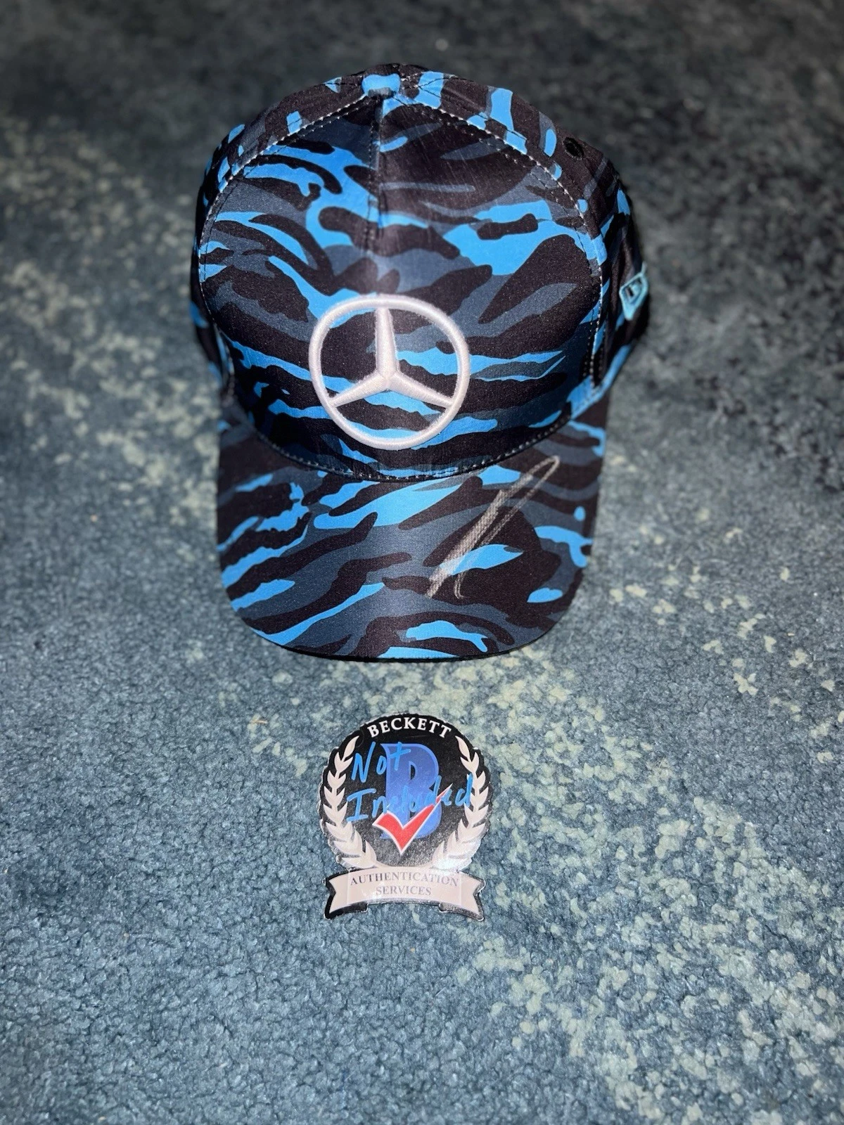 George Russell Signed Mercedes Racing Hat #63 F1 Racing Superstar Beckett