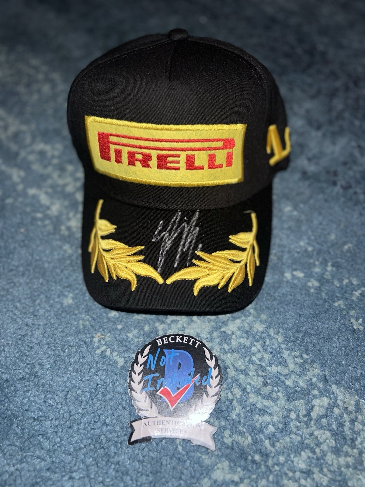 Gabriel Bortoleto Signed Pirelli Podium Hat F1 Sauber 2025 Rookie Beckett