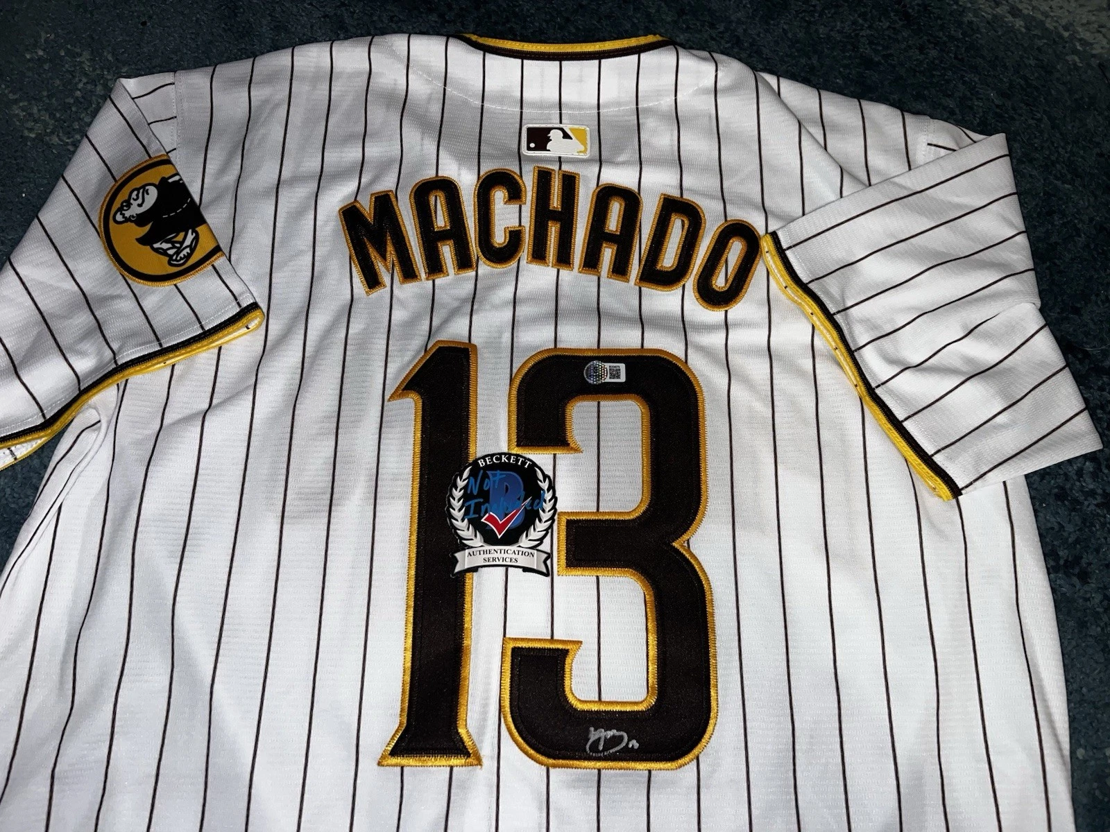 Manny Machado Signed San Diego Padres Jersey All Star Superstar Beckett Auth #3