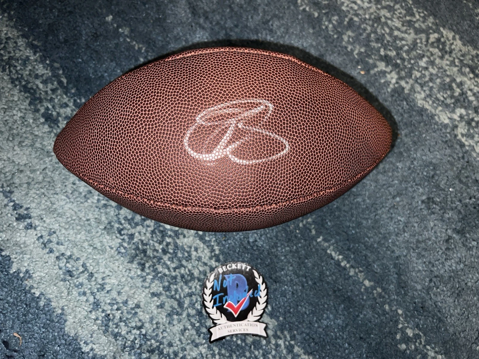 Odell Beckham Jr Signed Wilson NFL Football New York Giants Legend Beckett #2