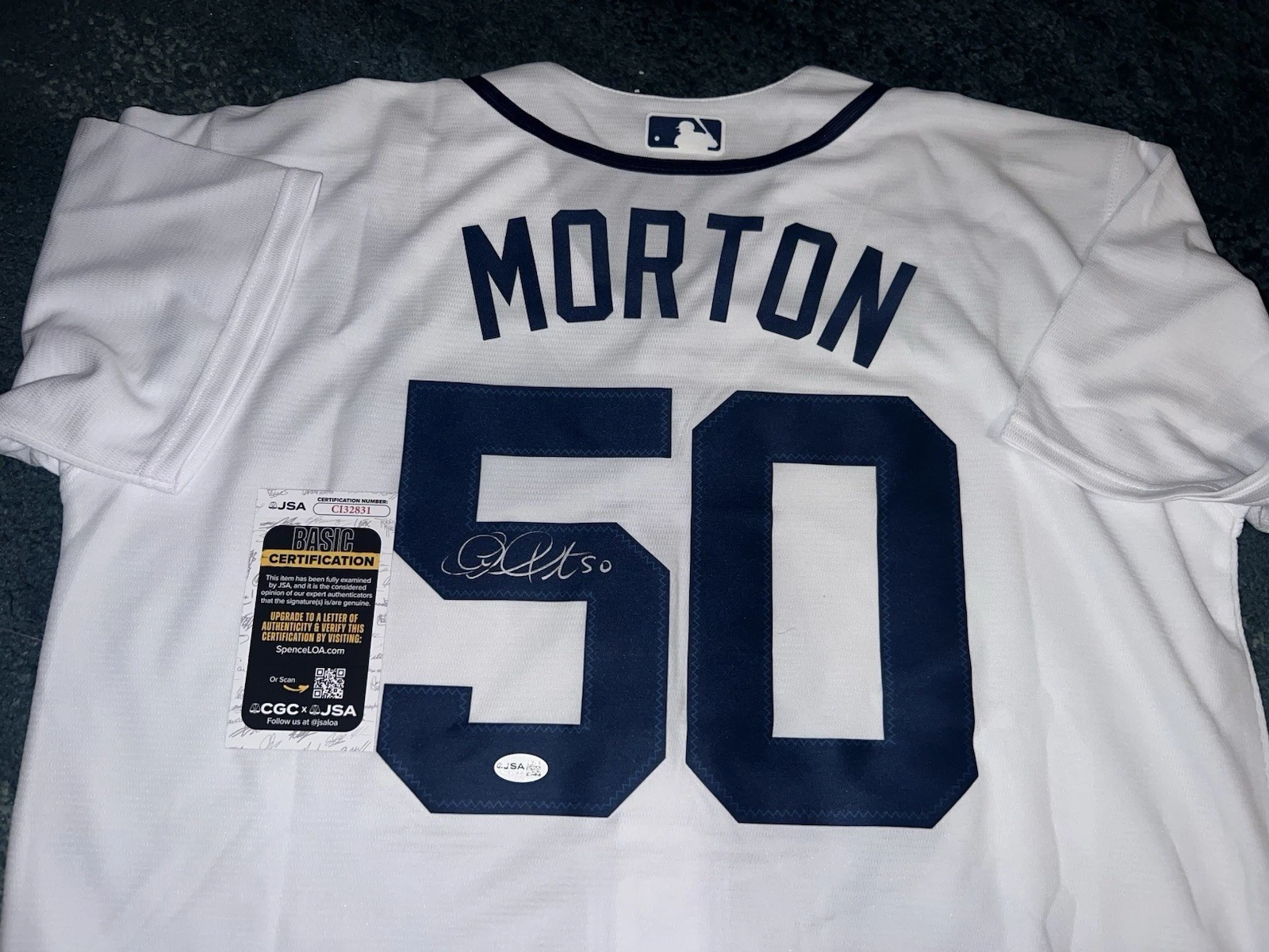 Charlie Morton Signed Detroit Tigers Jersey Superstar Ace Ws Champ JSA Auth