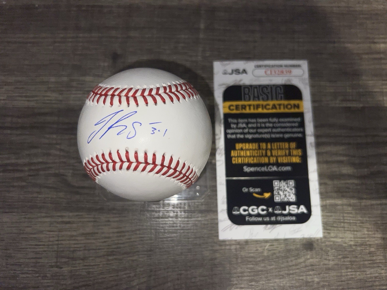 Jake Rogers Signed Official Major League Baseball Detroit Tigers JSA Auth