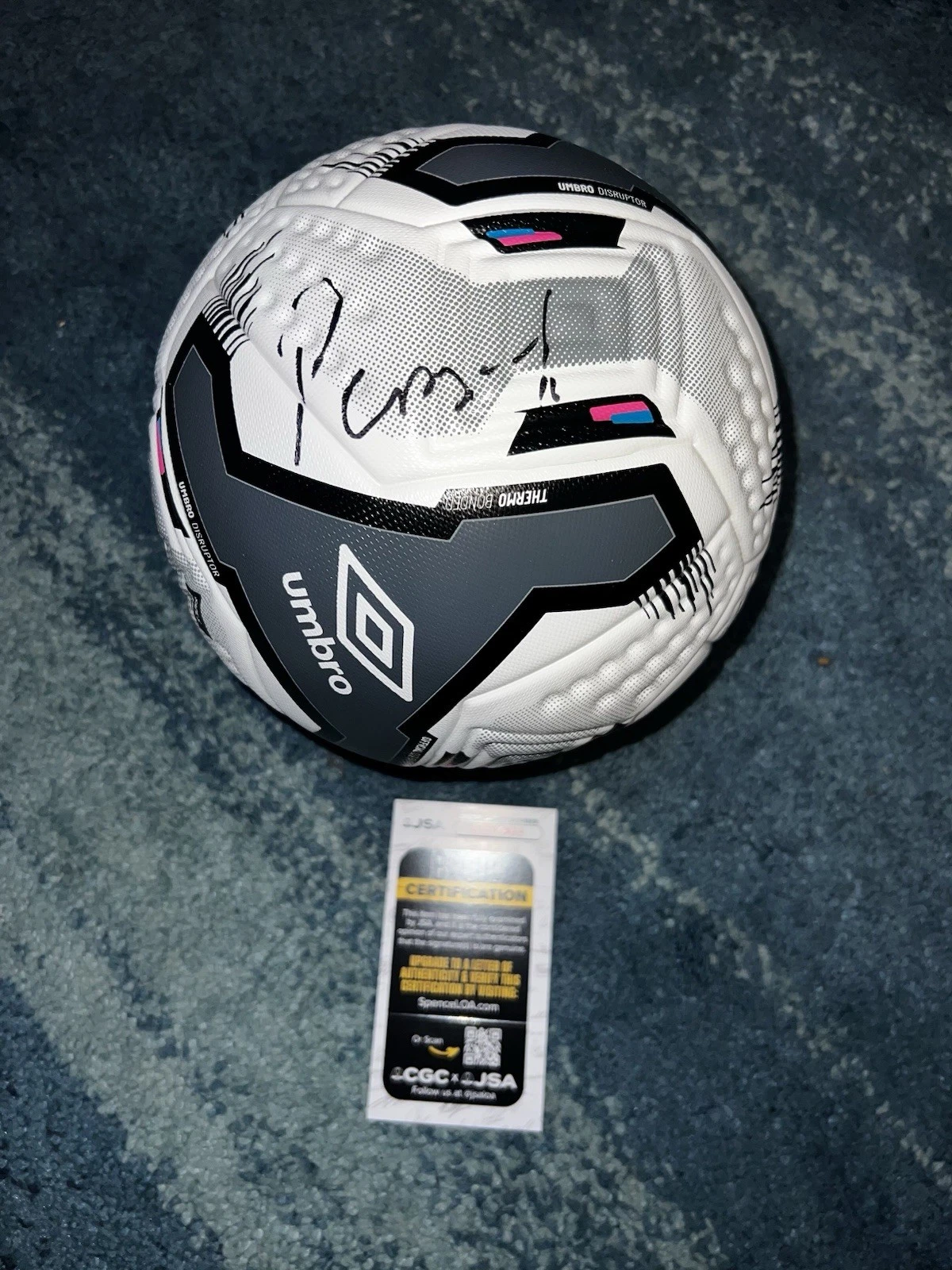 Pibe Carlos Valderrama Signed Official Soccer Ball Columbia Legend JSA Auth