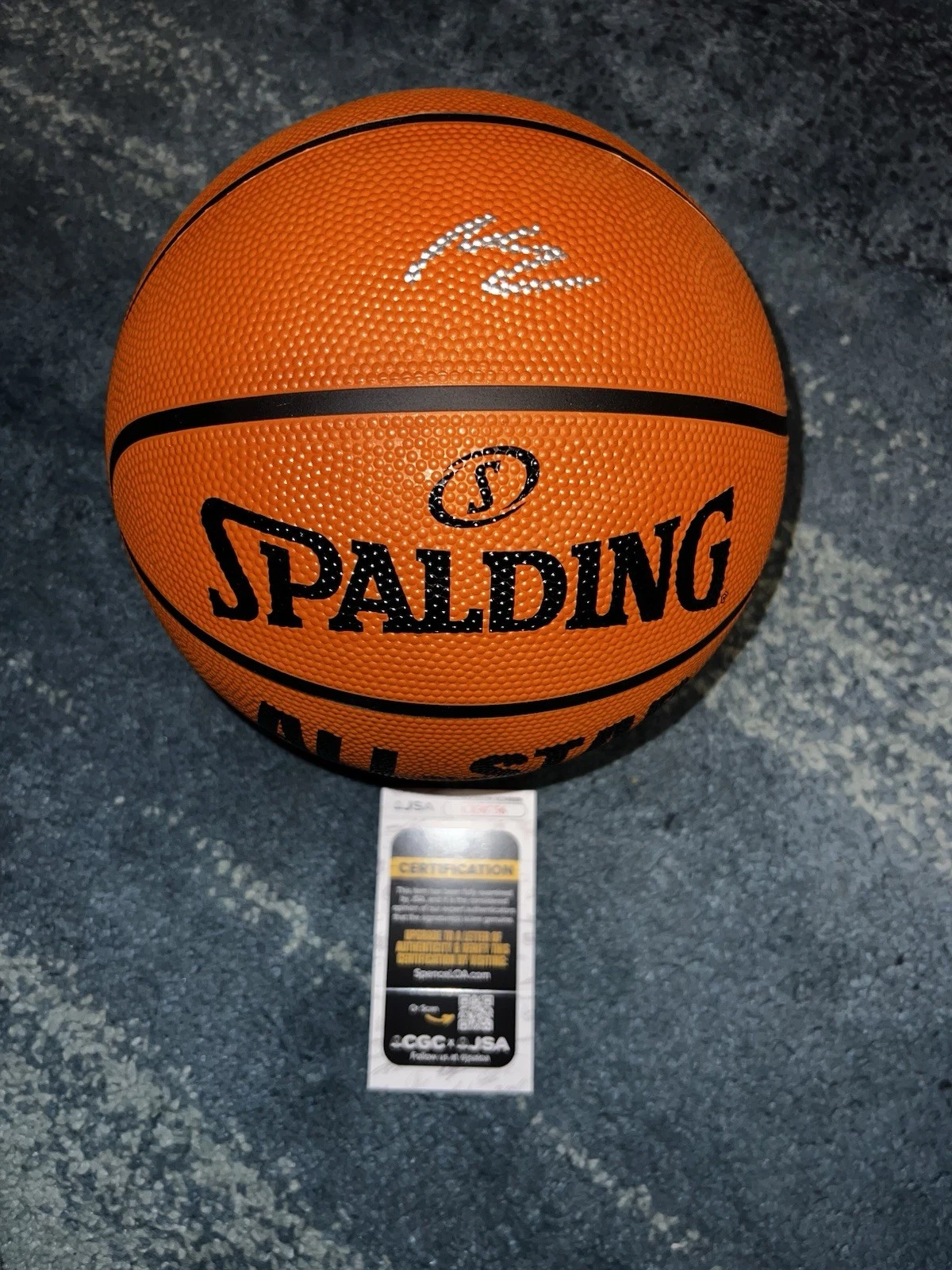 Mikal Bridges Signed Spalding All Star Basketball New York Knicks JSA Auth