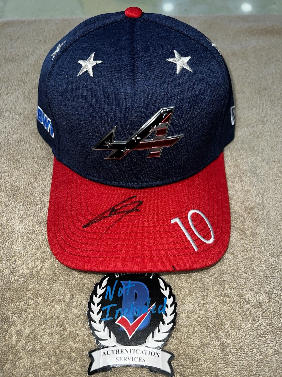 Pierre Gasly Signed Alpine Racing Hat #10 F1 Superstar Vegas 25 Beckett