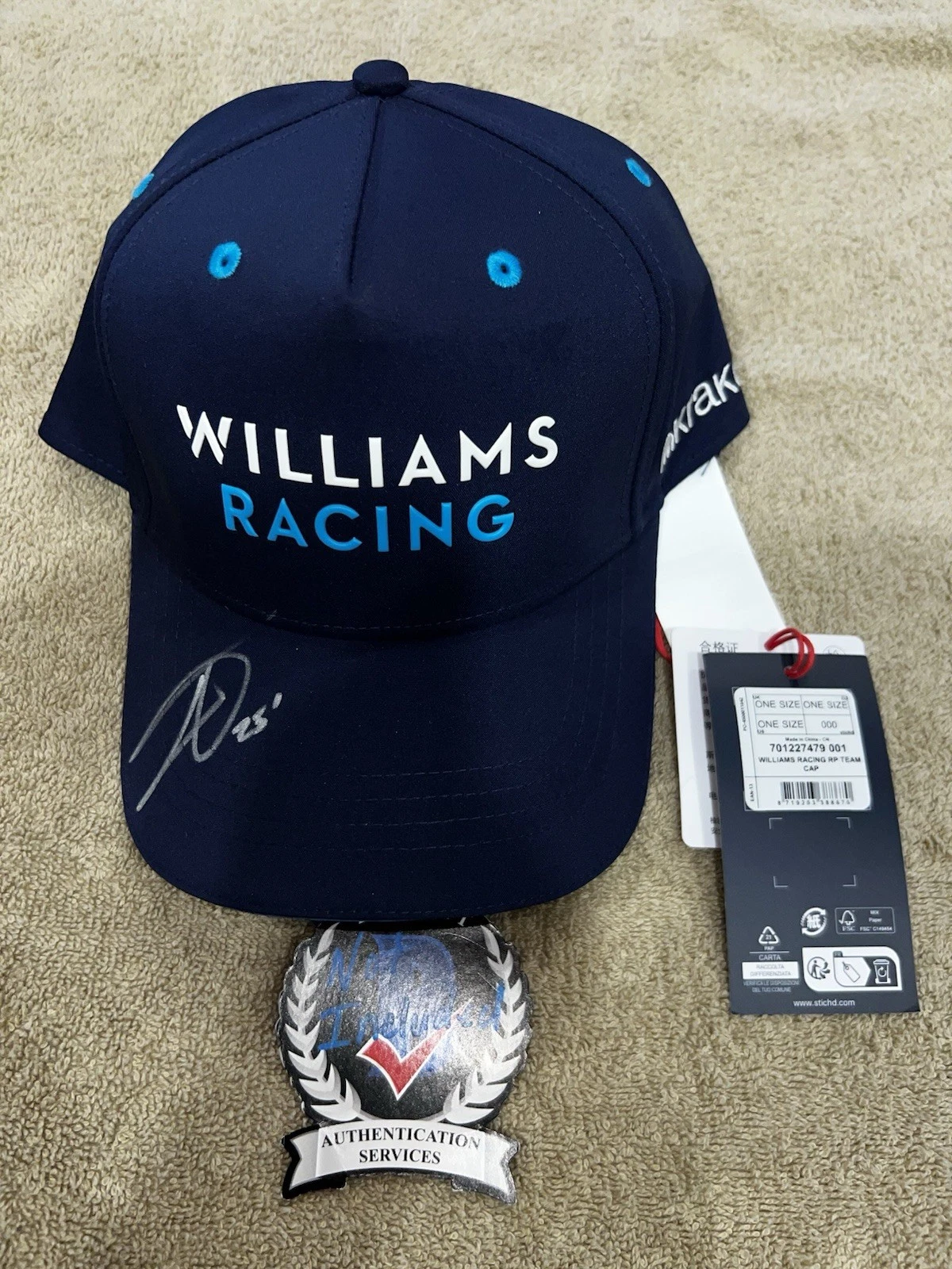 James Vowles Signed Williams Racing Hat Team Principle Superstar Beckett