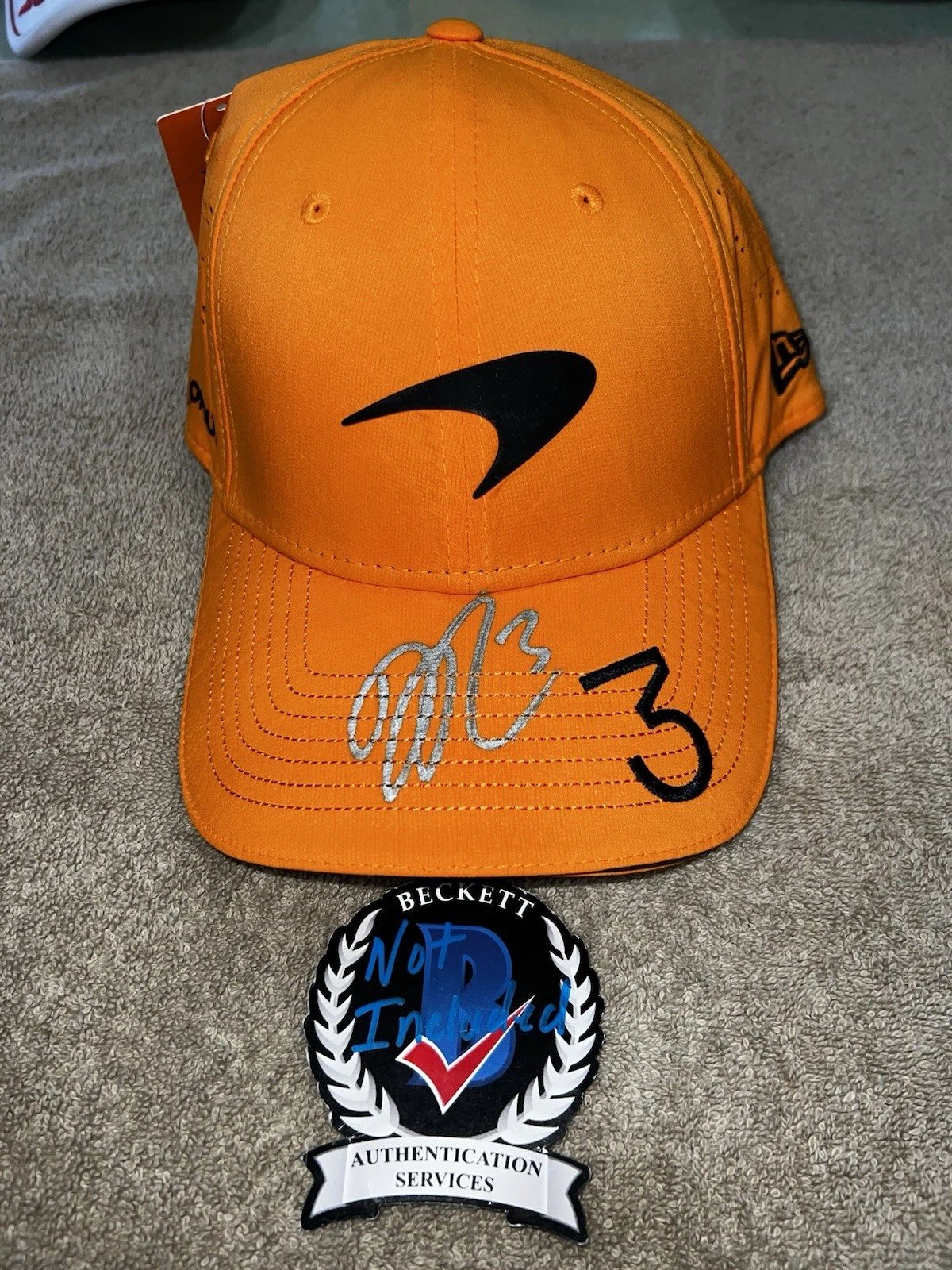 Daniel Ricciardo Signed Official McLaren #3 Hat F1 Superstar Legend Beckett