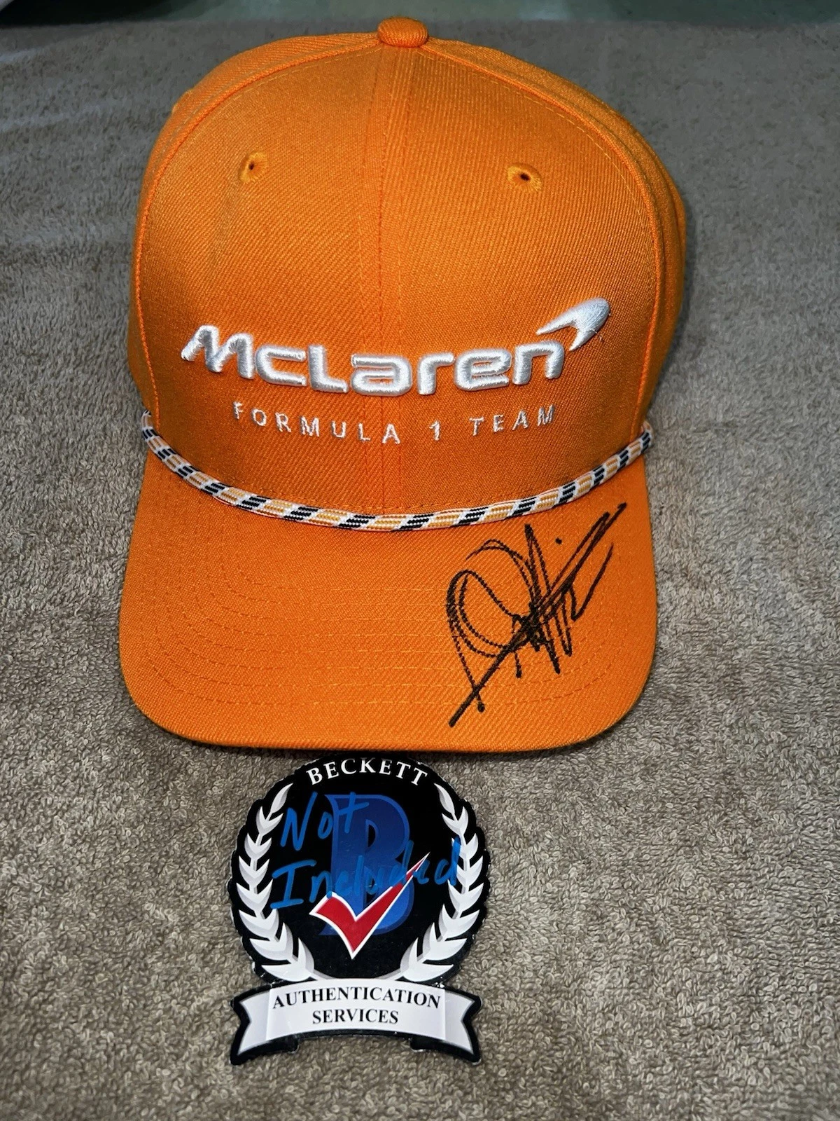 Mika Hakkinen Signed Official McLaren Hat F1 2x World Champ Legend Beckett #2