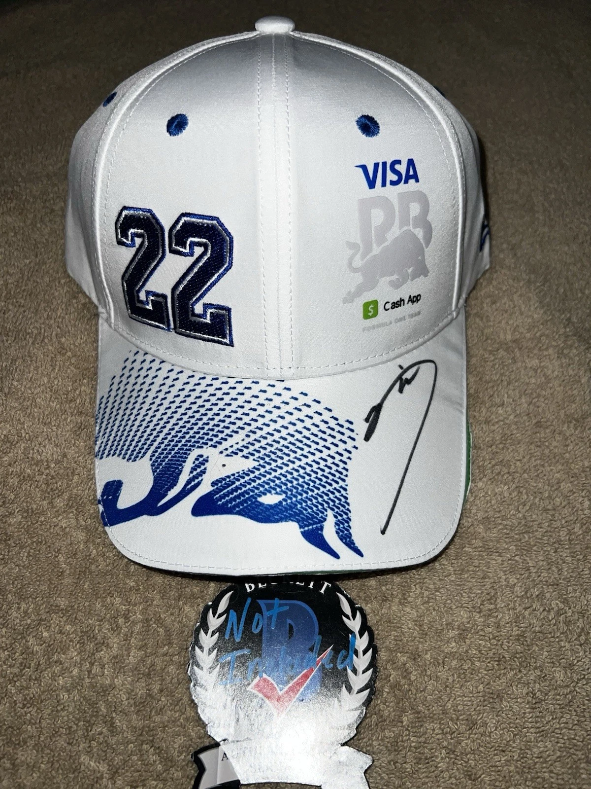 Yuki Tsunoda Signed Racing Bulls #22 Hat F1 Japanese Legend Beckett