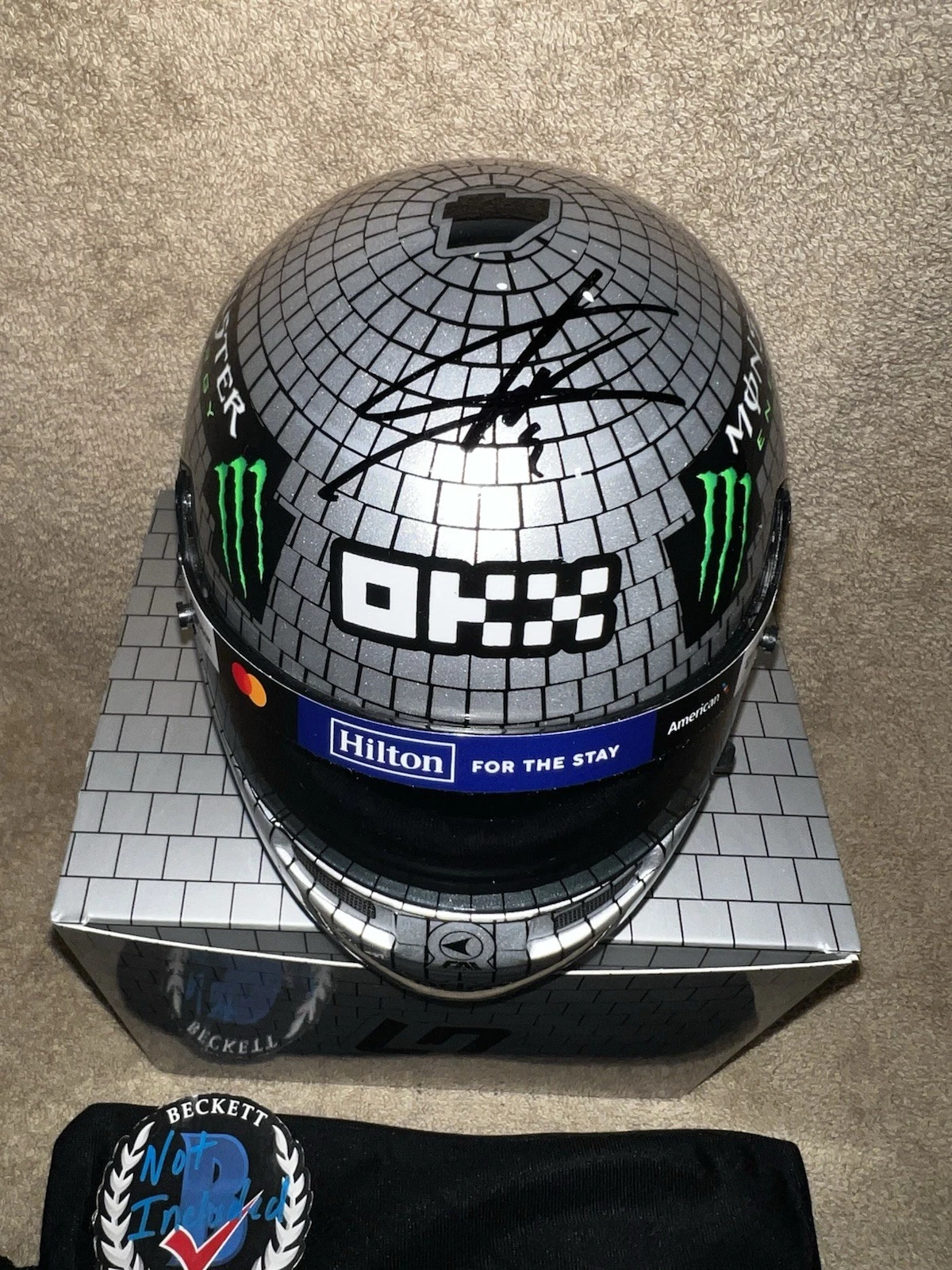 Lando Norris Signed Official 2025 Miami Mini Helmet 1:2 McLaren Champ Beckett