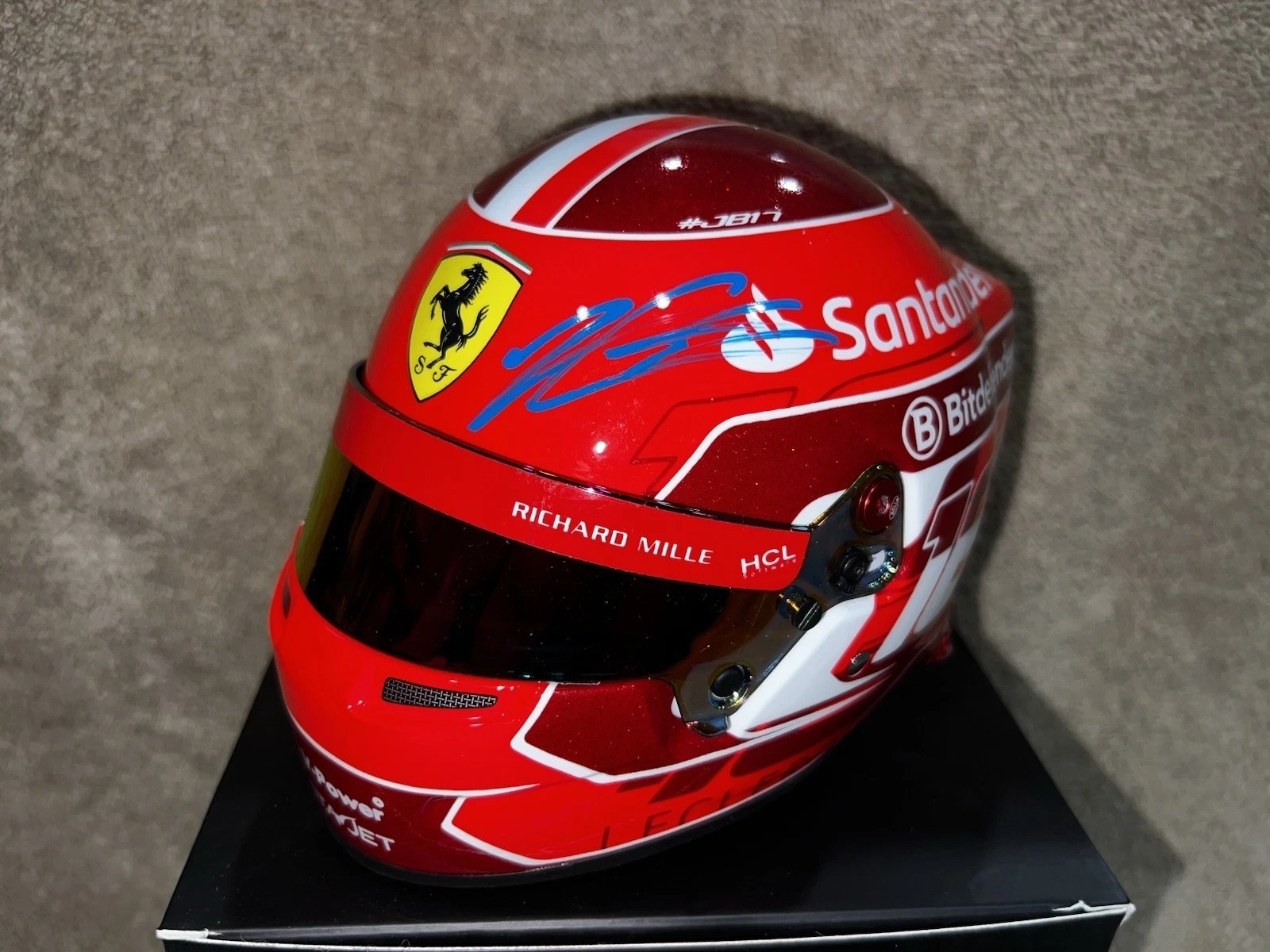 Charles Leclerc Signed Official 2024 Season Mini Helmet 1:2 Ferrari Beckett #2