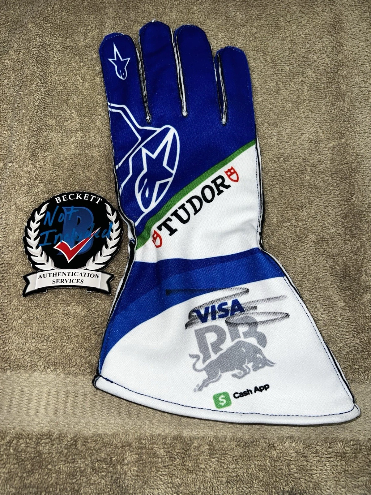 Isack Hadjar Signed Visa RB Racing Bulls Race Glove Formula 1 Rookie Beckett #4