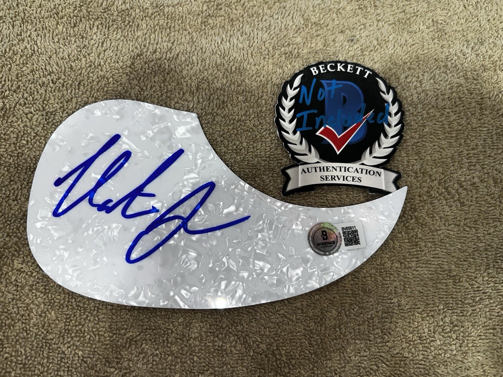 Nate Smith Signed Acoustic Pickguard Country Music Superstar Beckett