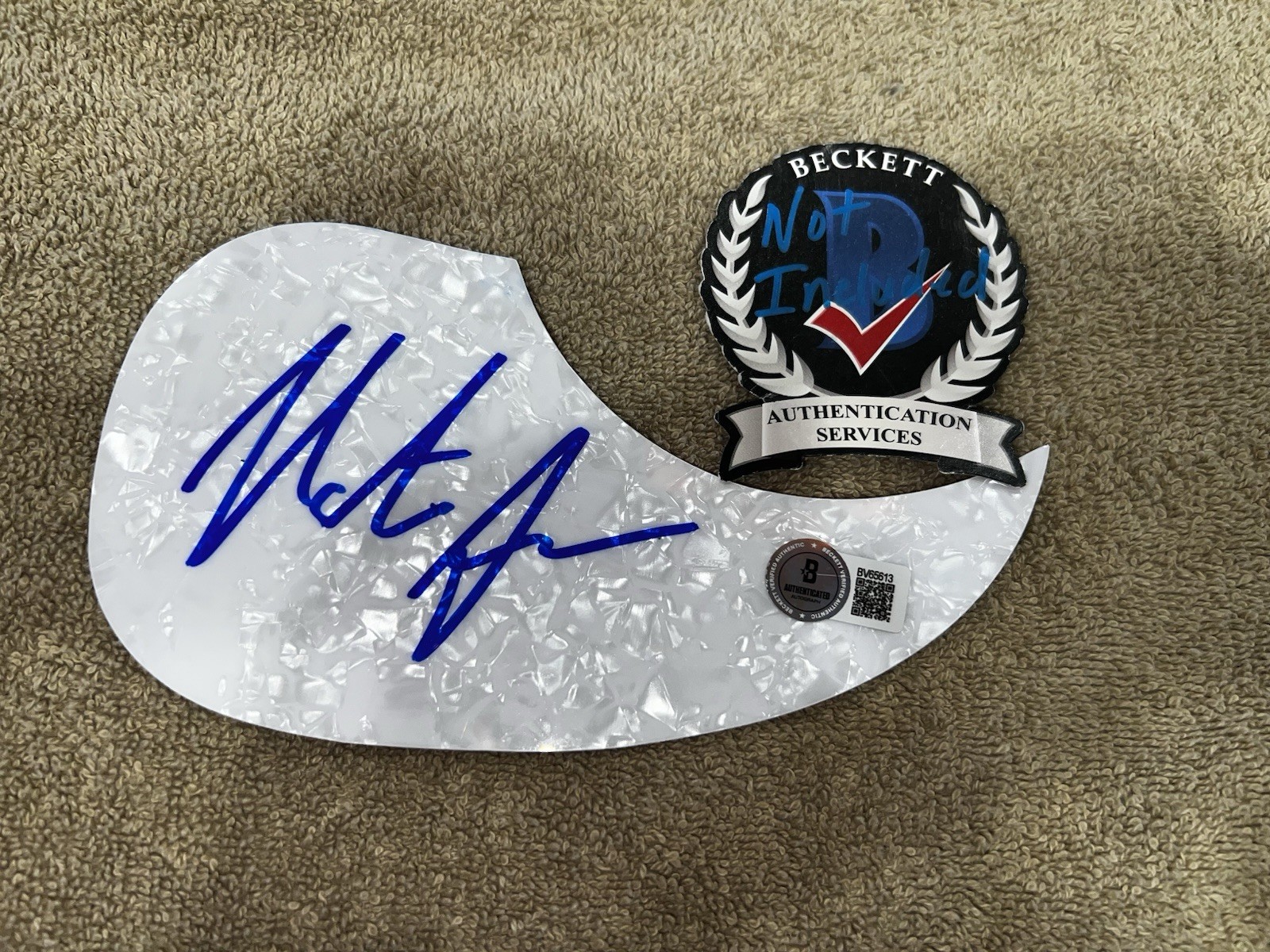 Nate Smith Signed Acoustic Pickguard Country Music Superstar Beckett #3