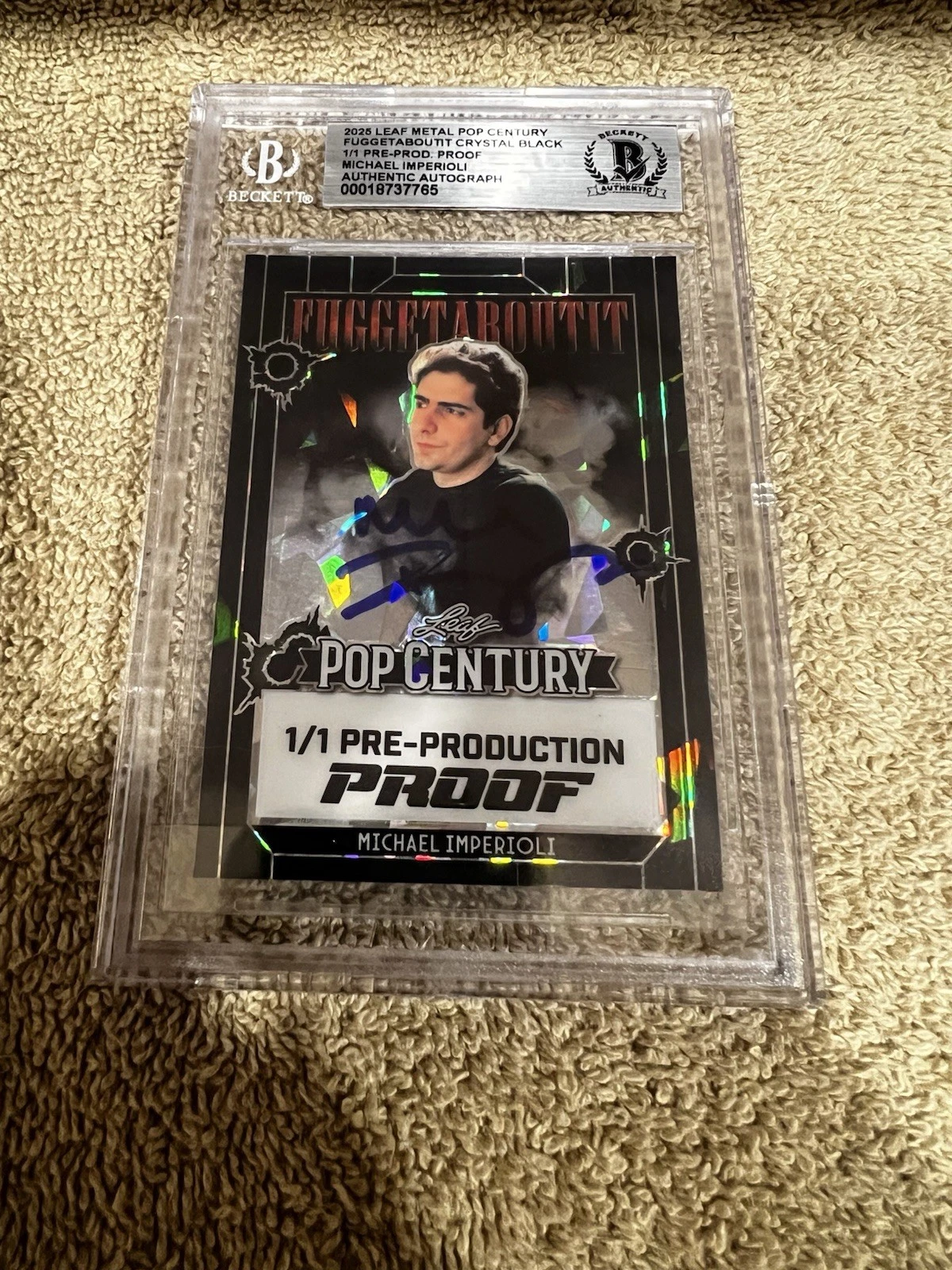 Michael Imperioli Signed Official 2025 Leaf Metal Pre Production Card Beckett