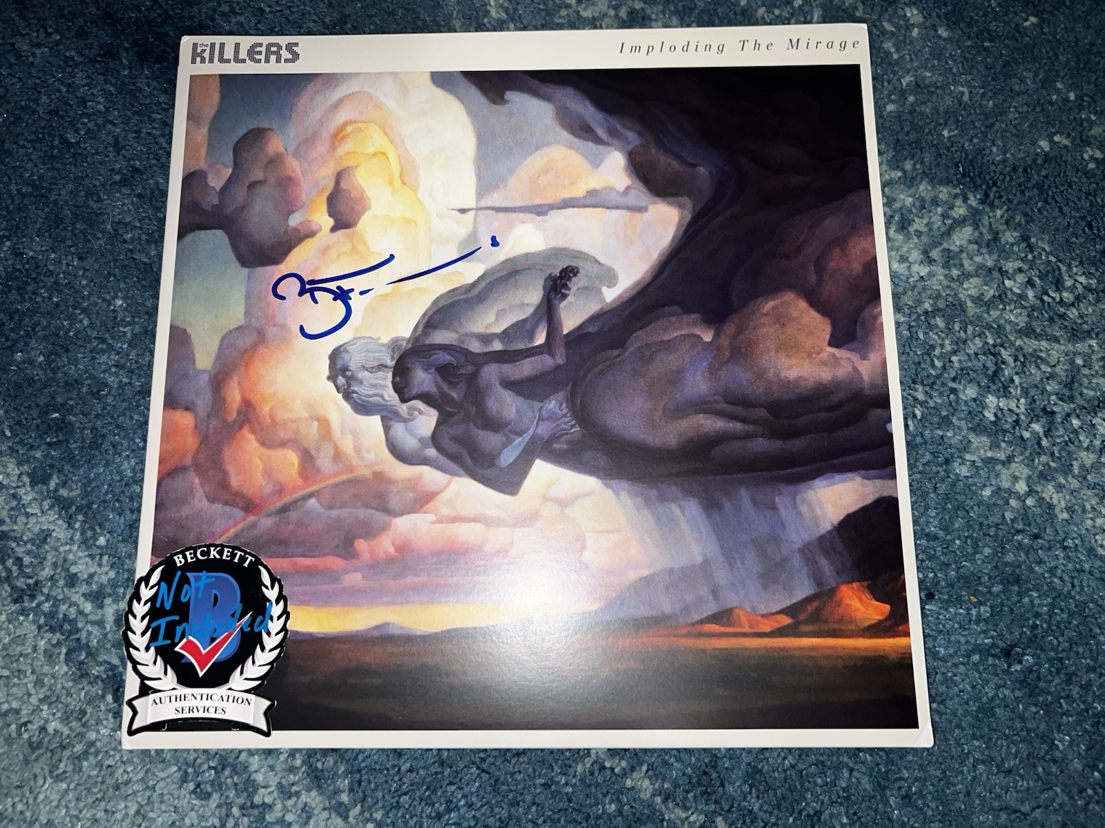 Brandon Flowers Signed Imploding The Mirage Vinyl The Killers Legend Beckett