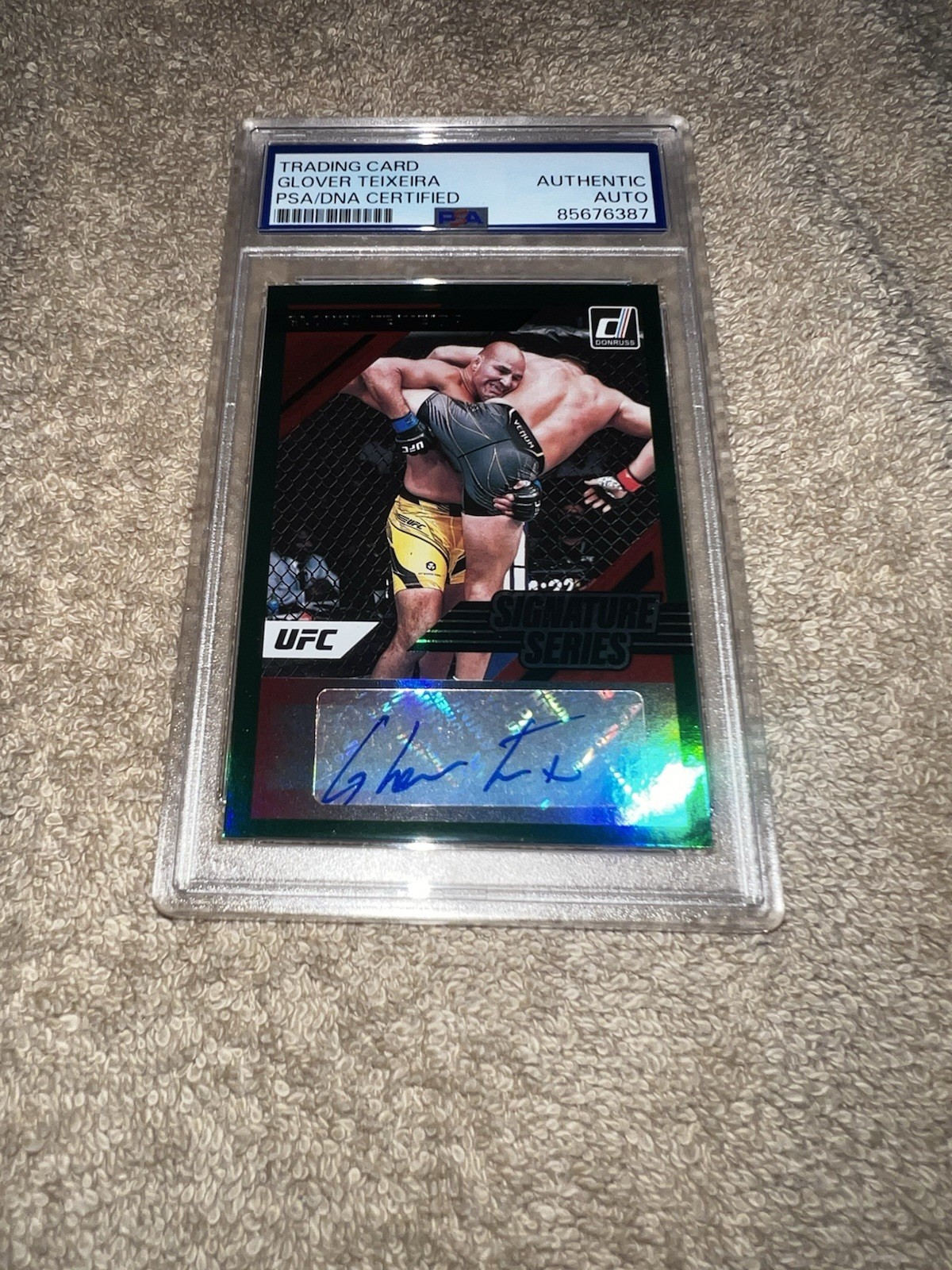 Glover Teixeira Signed Panini Donruss 2022 Trading Card Champ Certified PSA/DNA