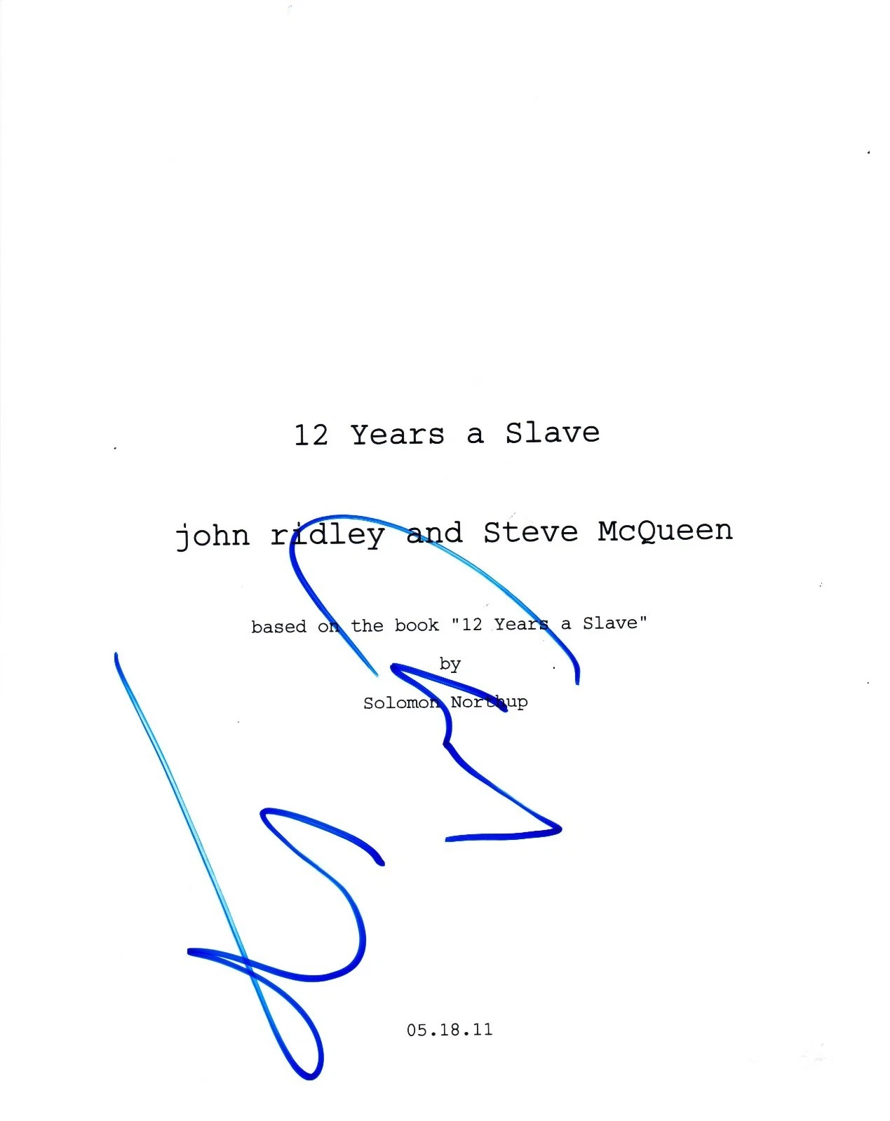 CHIWETEL EJIOFOR 12 YEARS A SLAVE SIGNED FULL 140 PAGE SIGNED SCRIPT SCREENPLAY