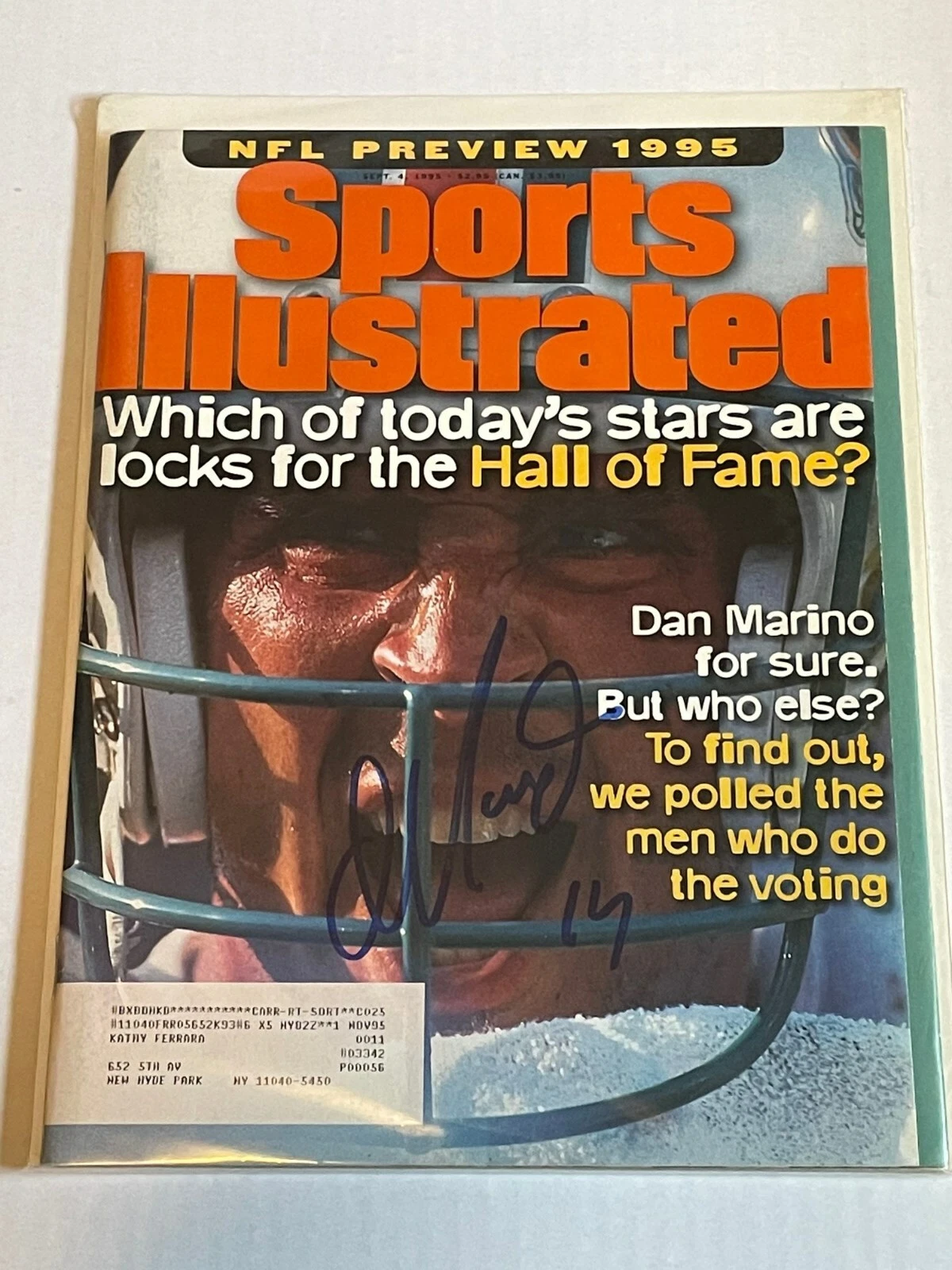 Dan Marino SIGNED Sports Illustrated SI Miami Dolphins w PROOF - K9 COA
