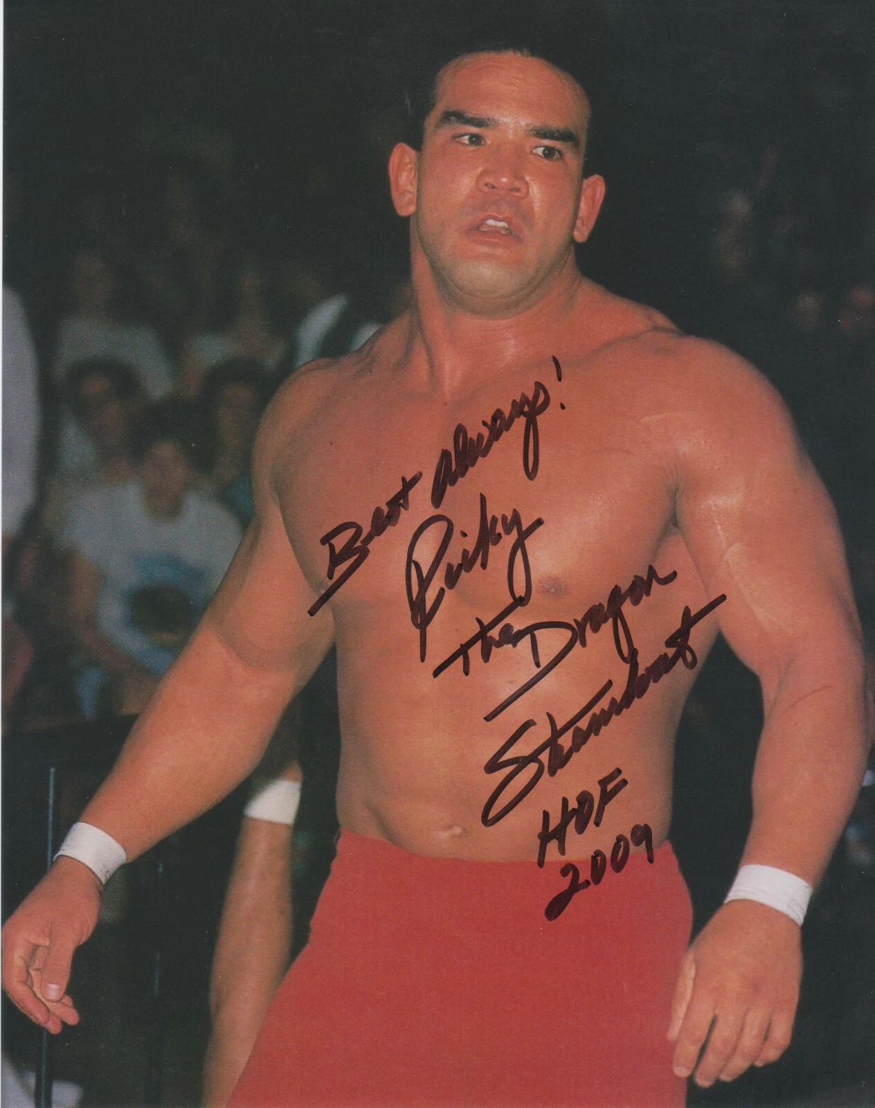 Ricky The Dragon Steamboat SIGNED Autographed WWF Superstar HOF Wrestler