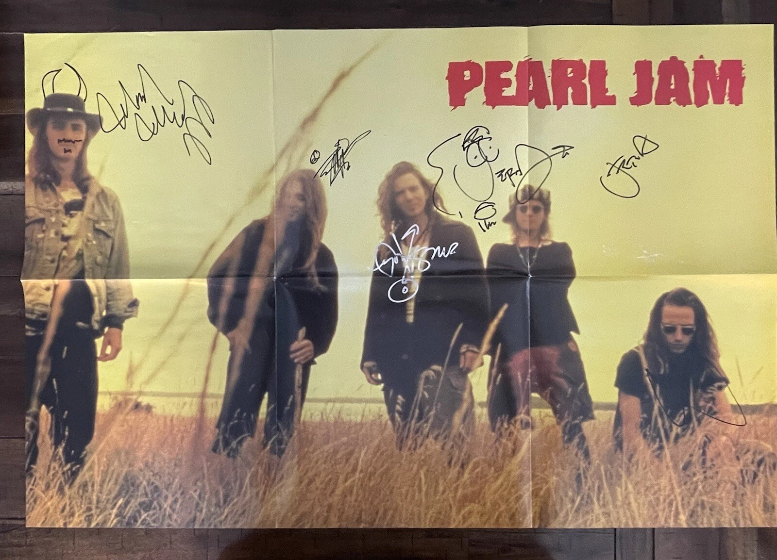 HUGE Pearl Jam SIGNED ALIVE 12