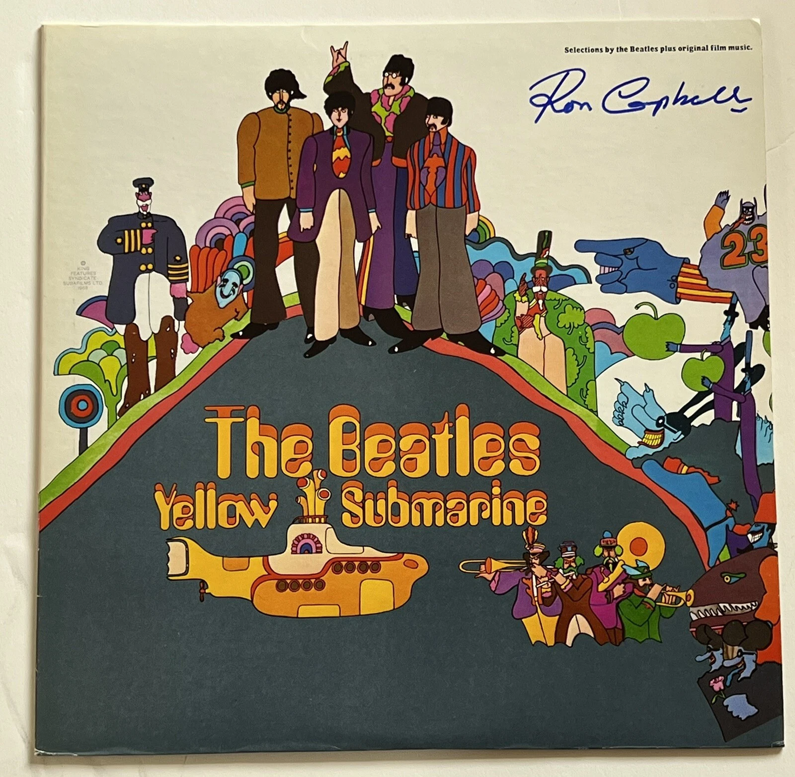 Ron Campbell Signed Beatles Yellow Submarine Lp Album Vinyl - K9 COA Proof