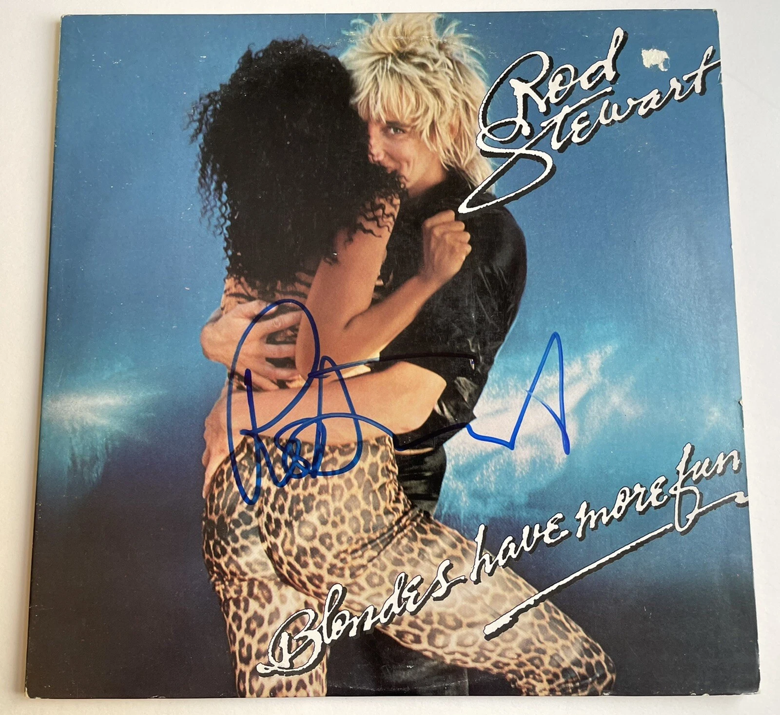 Rod Stewart Signed Autographed Blondes Have More Fun LP Record Vinyl Beckett