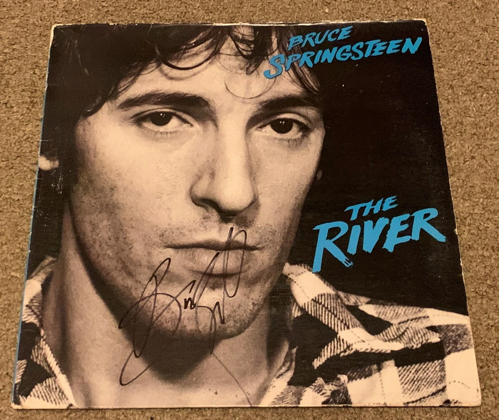 Bruce Springsteen The Boss River Signed LP Record Vinyl - PSA COA W Proof