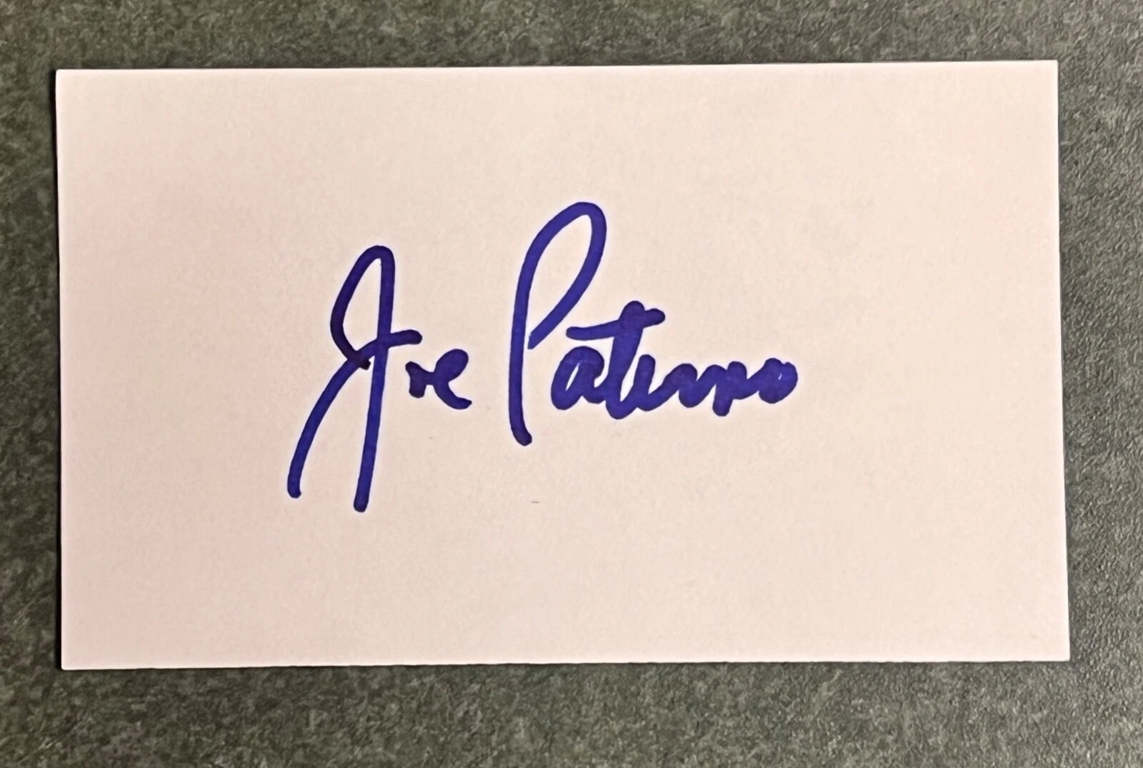 Joe Paterno SIGNED Autographed Index Card Penn State Nittany Lions w/ PROOF