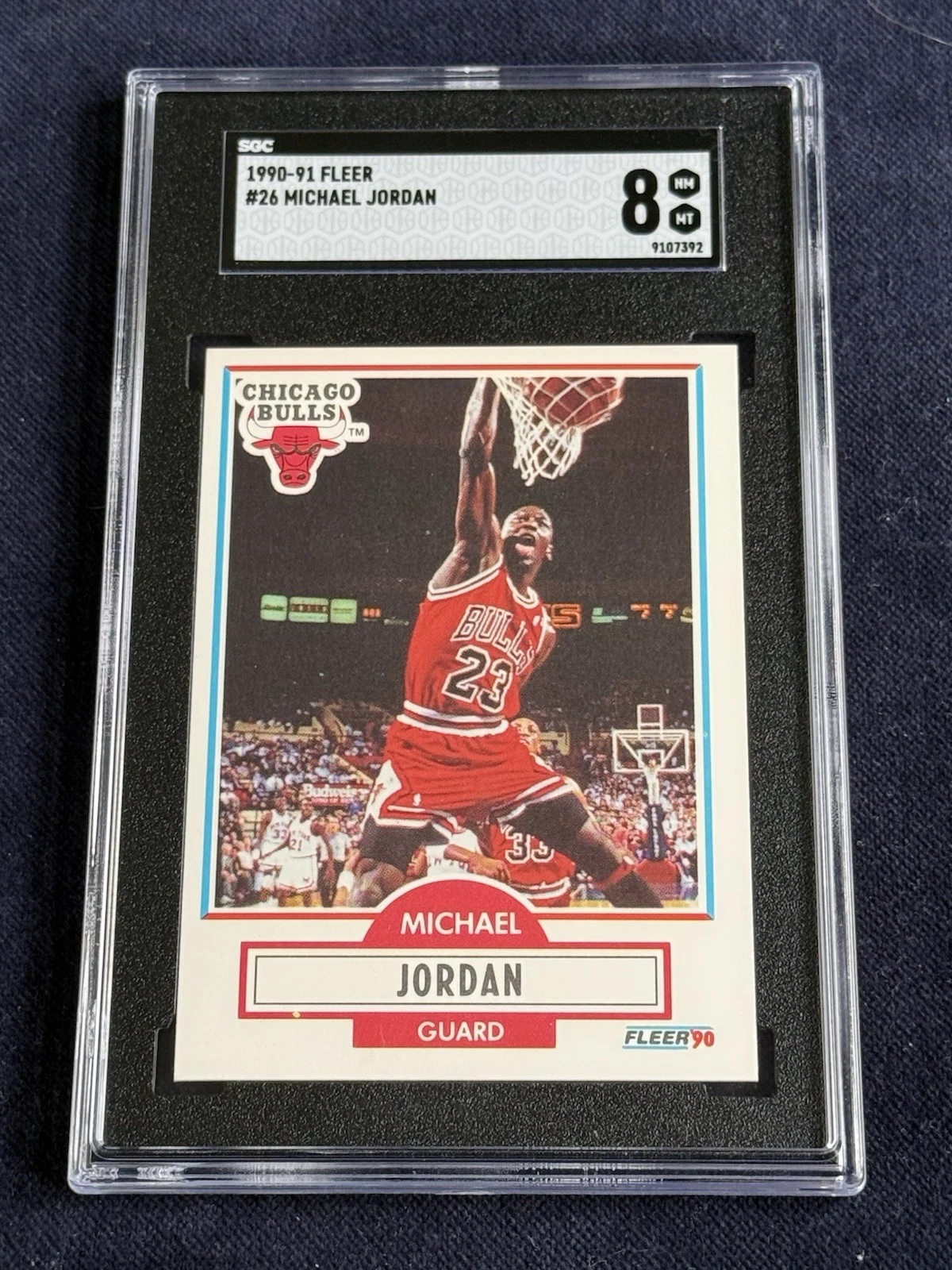1990-91 Fleer #26 Michael Jordan SGC 8 NM MT HOF THE GOAT NBA Chicago Bulls SLAB