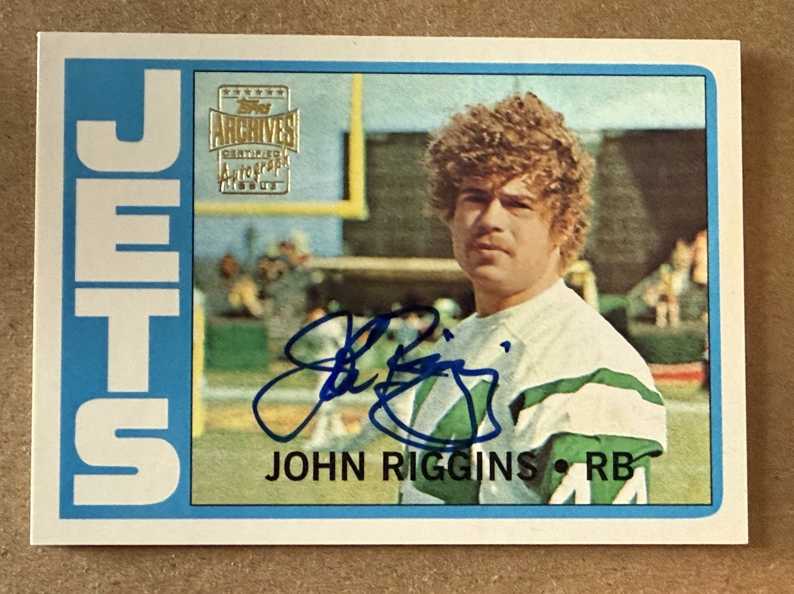 John Riggins 2001 Topps Archives Fan Favorites Certified Autograph Auto #AA-JR