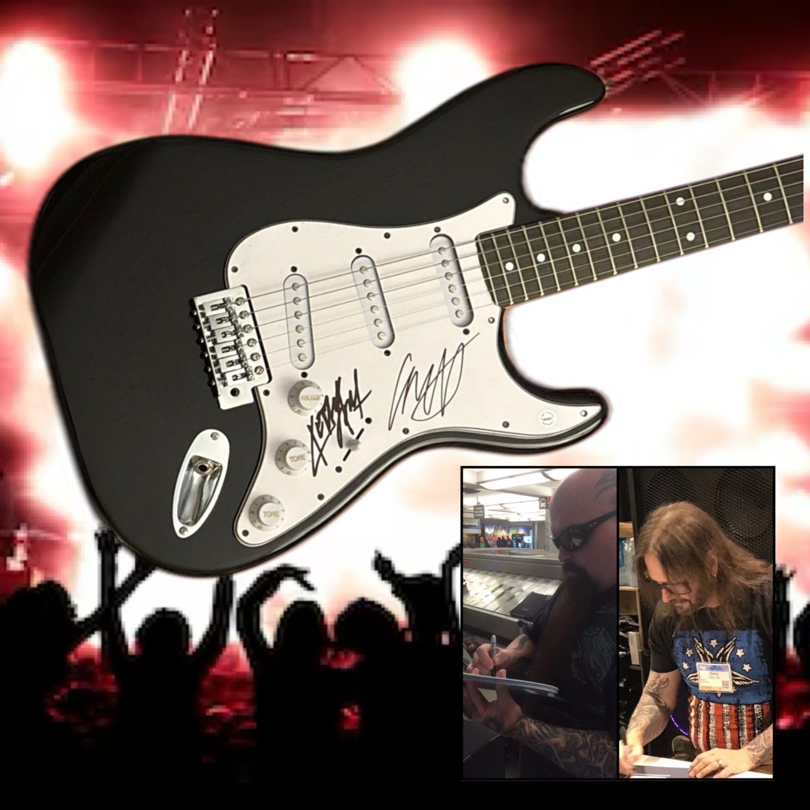 GFA  Kerry King and Gary Holt  * SLAYER *  Band Signed Electric Guitar PROOF COA