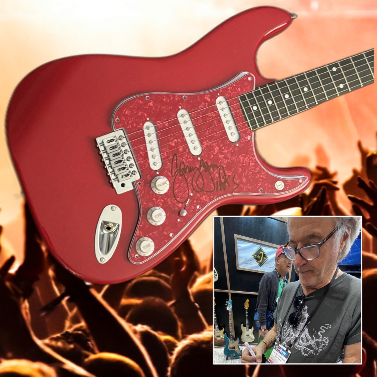 GFA INXS Band Guitarist  * GARY BEERS *  Signed Electric Guitar PROOF COA