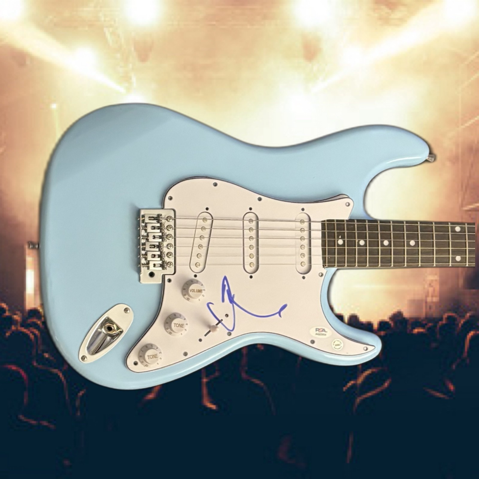 PSA  Muse Band Drummer  * DOMINIC HOWARD *  Signed Electric Guitar  COA