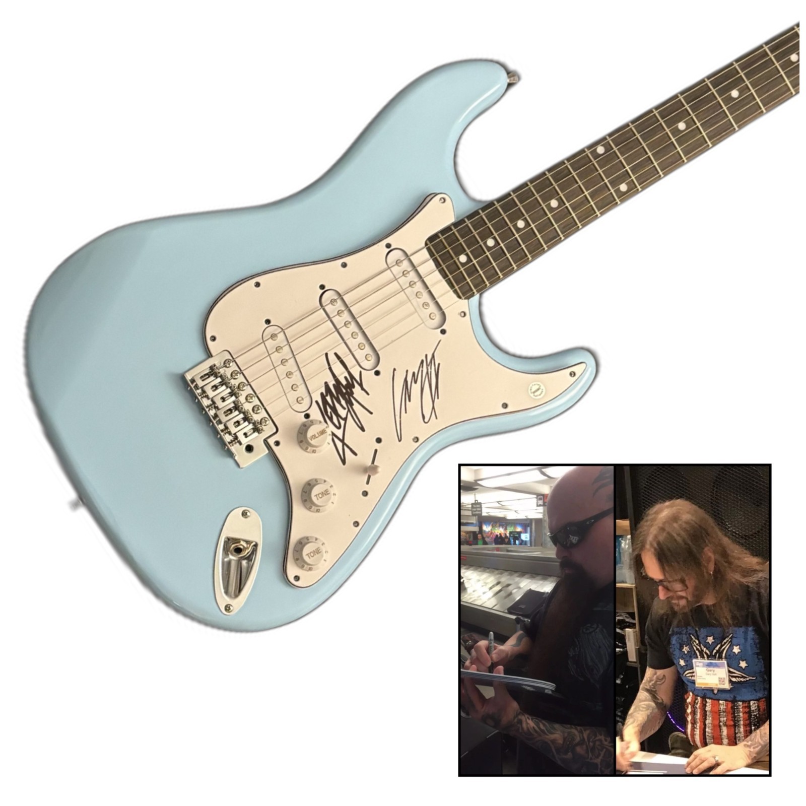 GFA  Kerry King and Gary Holt  * SLAYER *  Band Signed Electric Guitar PROOF COA