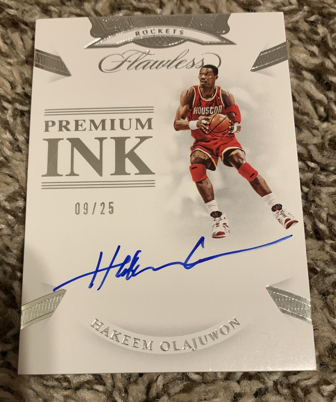 Hakeem Olajuwon Flawless Autograph #09/25 - 2019-20 Panini Flawless #FA-HOW