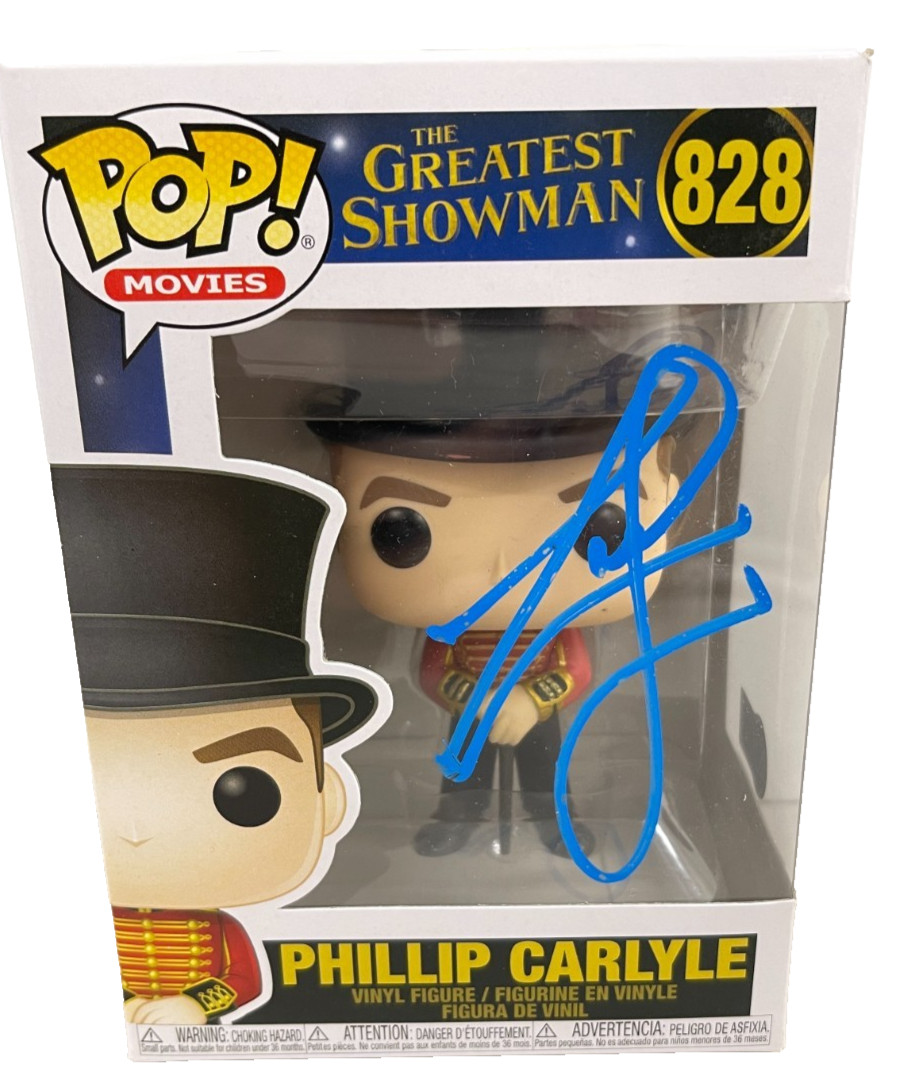 ZAC EFRON SIGNED THE GREATEST SHOWMAN FUNKO 828 AUTHENTIC AUTOGRAPH BECKETT COLLECTIBLE MEMORABILIA