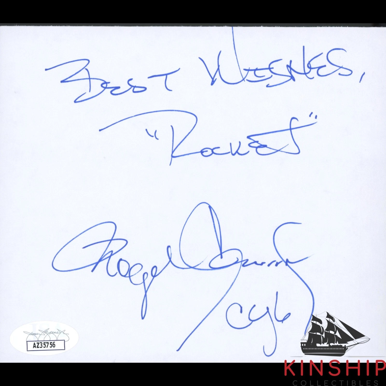 Roger Clemens signed Cut JSA COA Inscribed Cy Young Rocket Vintage Auto Z2399