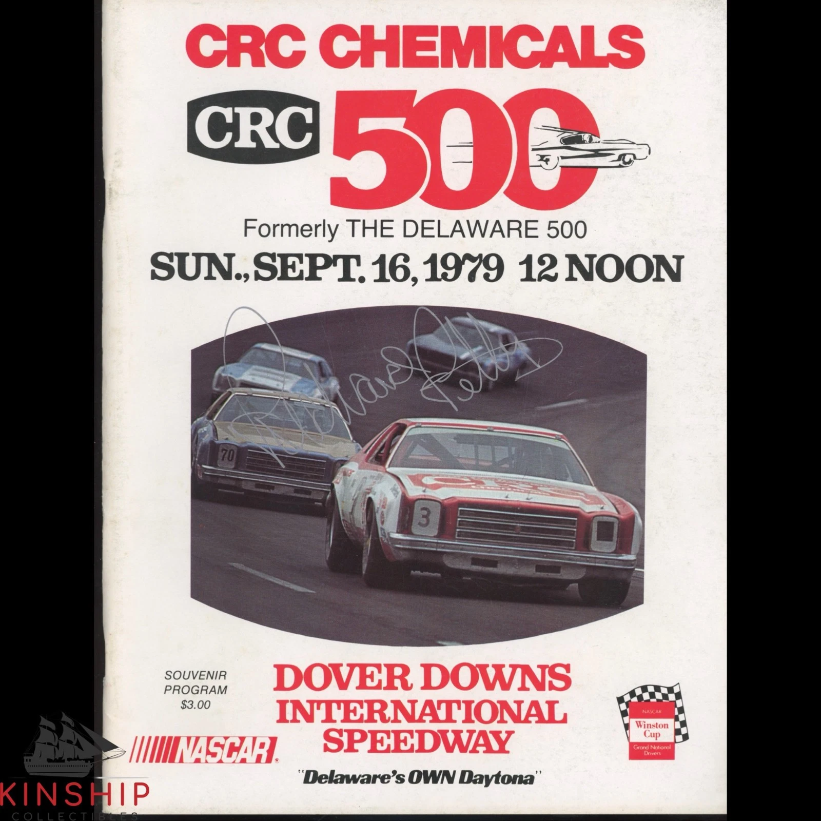 Richard Petty signed 1979 CRC Chemicals 500 Program JSA COA NASCAR Auto Win E323
