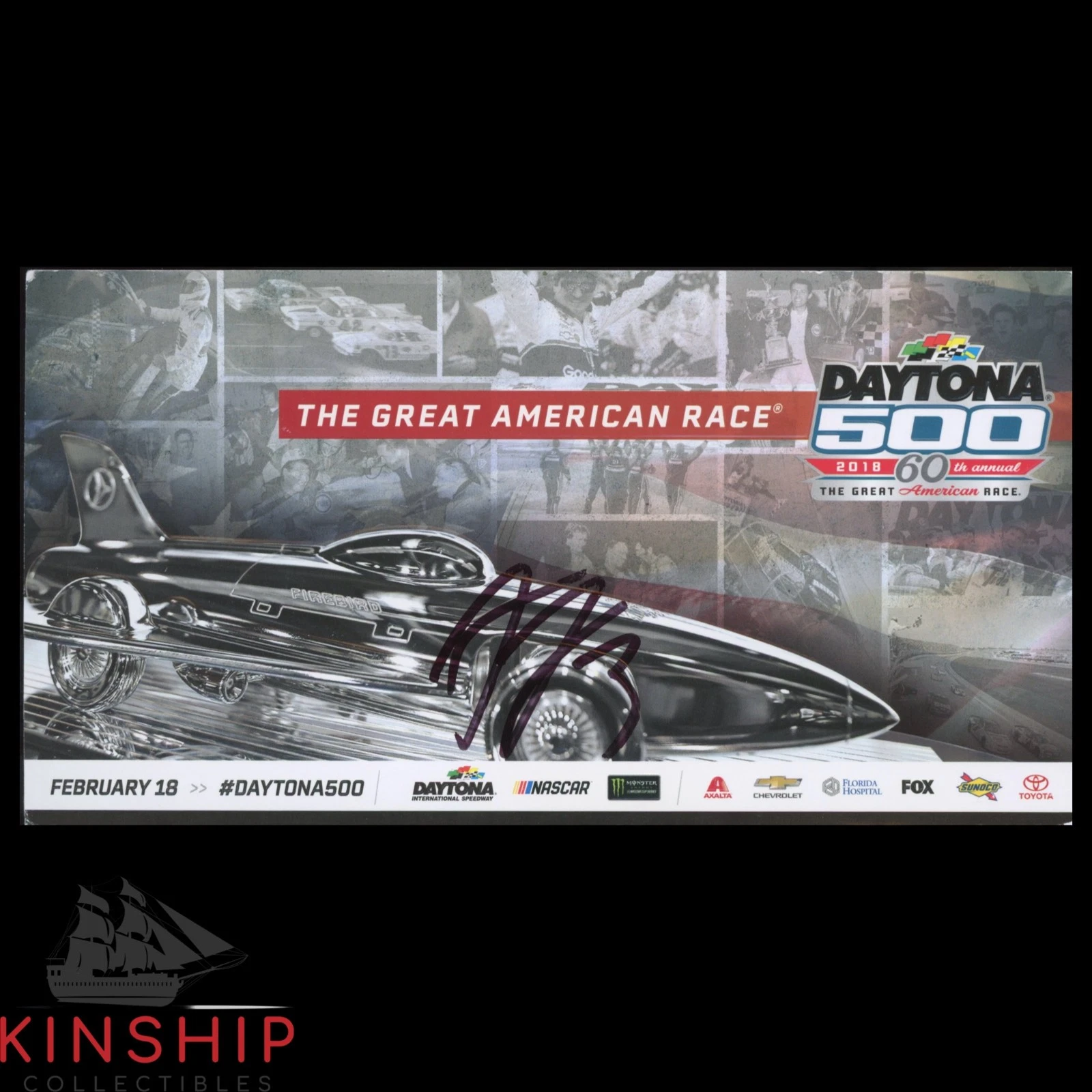 Austin Dillon signed 2018 Daytona 500 Ticket JSA COA NASCAR Auto Rare Z2411