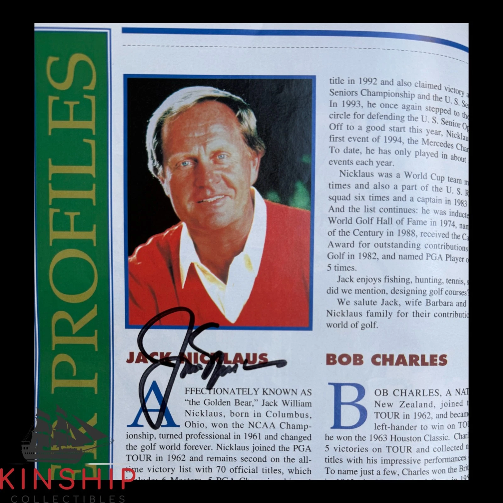 Jack Nicklaus signed Golf Program JSA COA Masters PGA Auto Rare E346