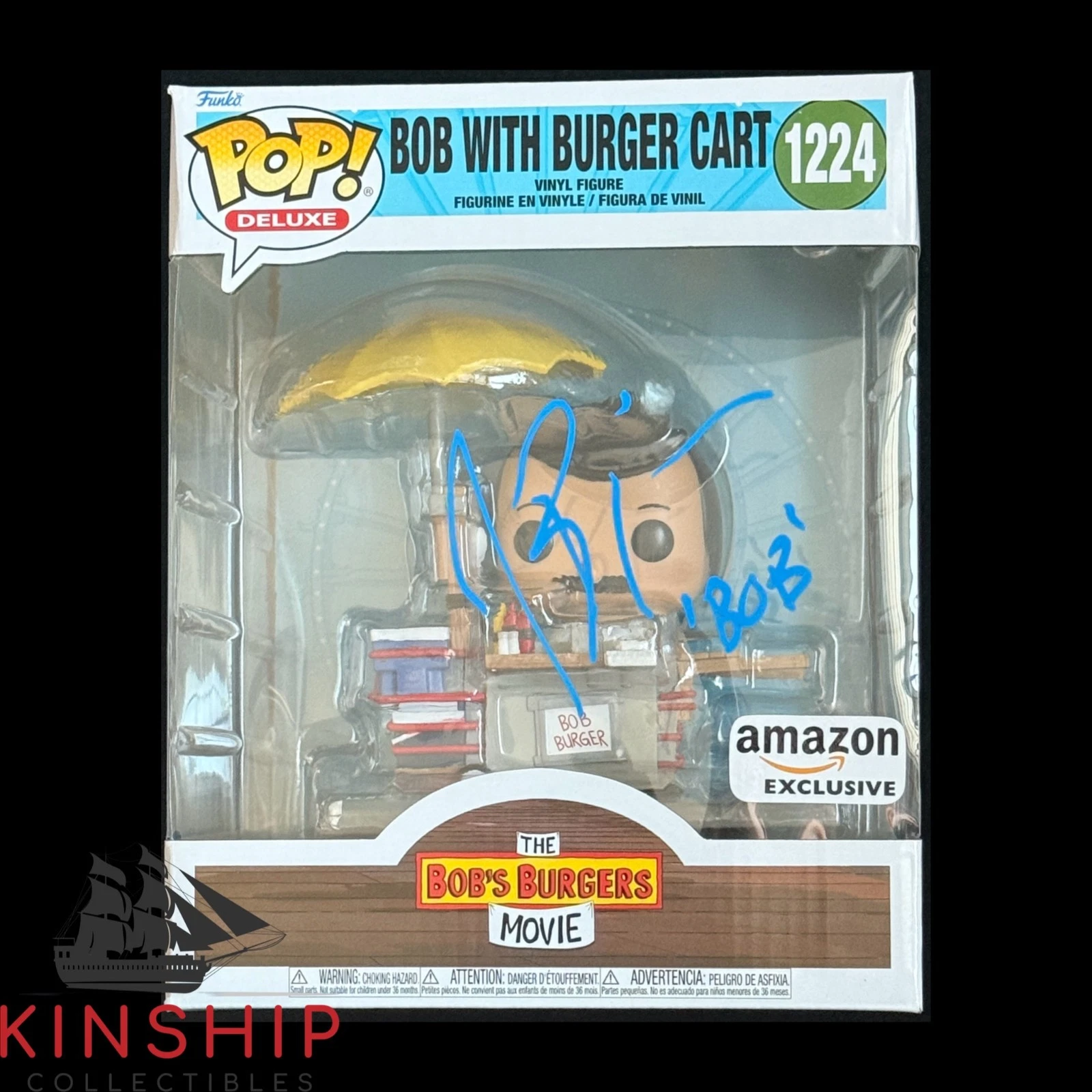 H Jon Benjamin signed Bob's Burger Jumbo Funko Pop #1224 JSA COA Auto Z2432