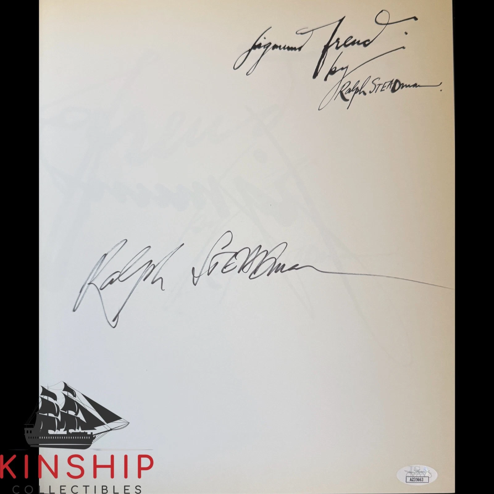 Ralph Steadman signed Sigmund Freud Hard Cover Book JSA COA Rare Auto E361