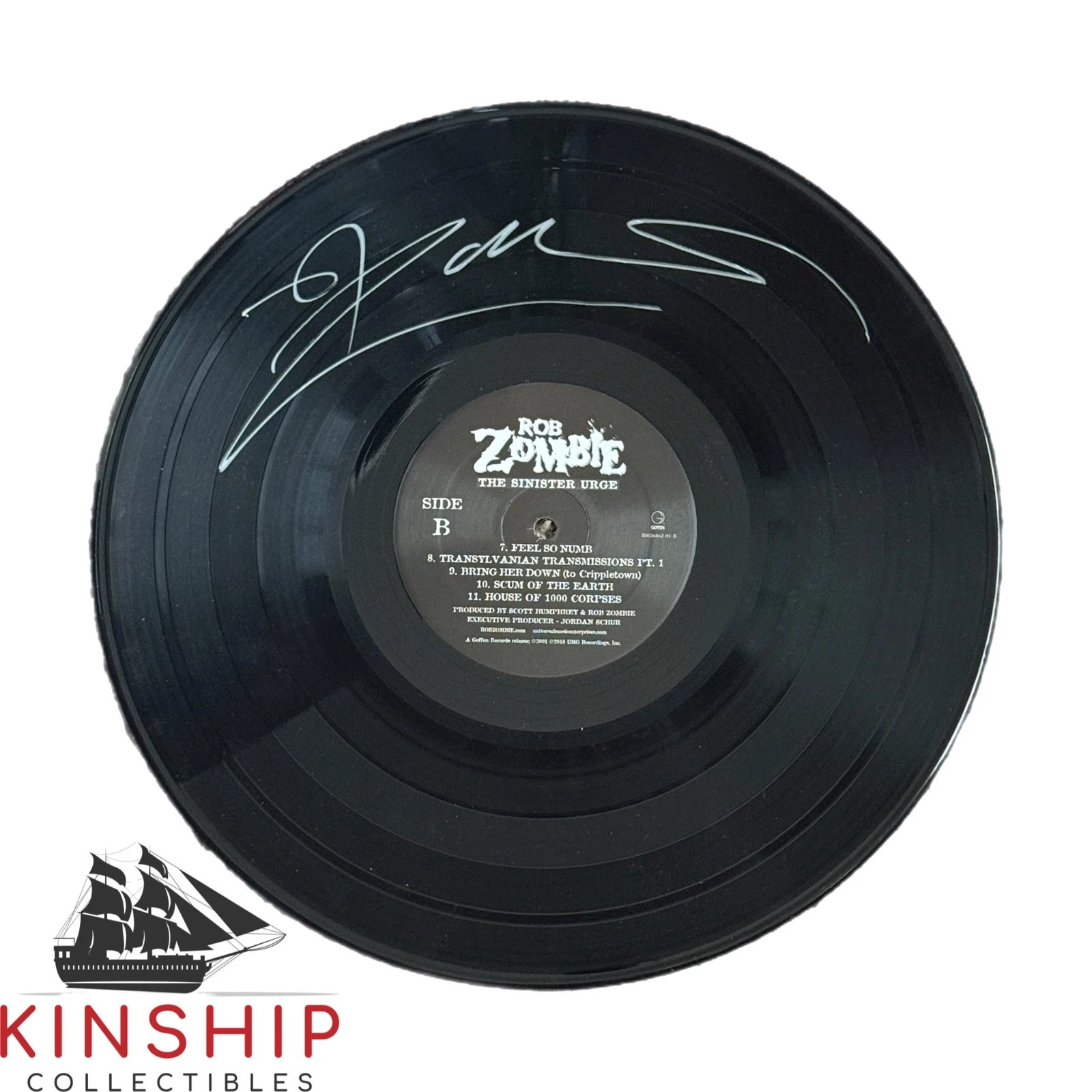 Rob Zombie signed Vinyl Disk JSA COA The Sinister Urge Music Auto Z2438